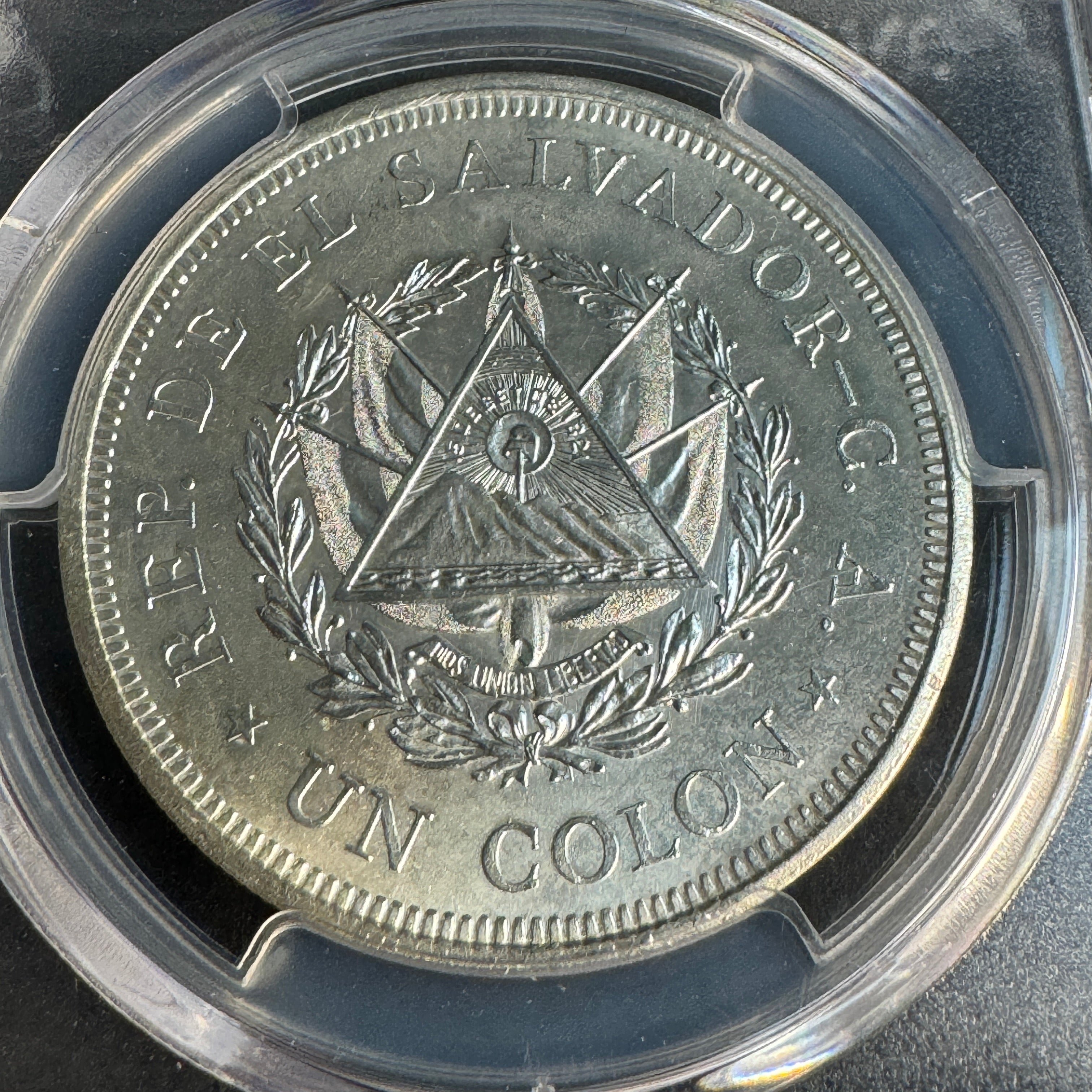 1925-Mo El Salvador Colon, 400th Anniv., PCGS MS-63 (choice, white!) 🇸🇻