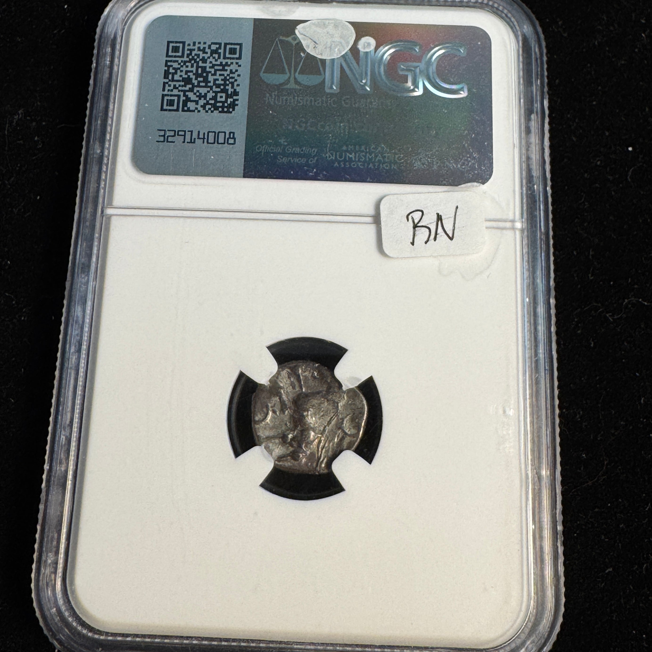 GAUL, Aedui Tribe c.1st Century BC AR Quinarius, Roma / Horse, NGC Ancients