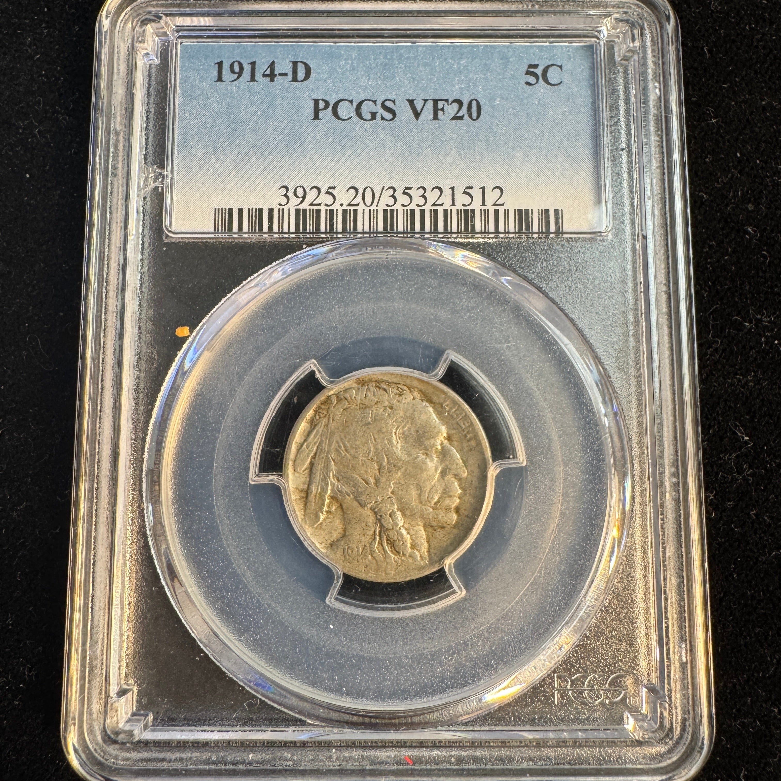 1914-D Buffalo Nickel 5c, PCGS VF-20