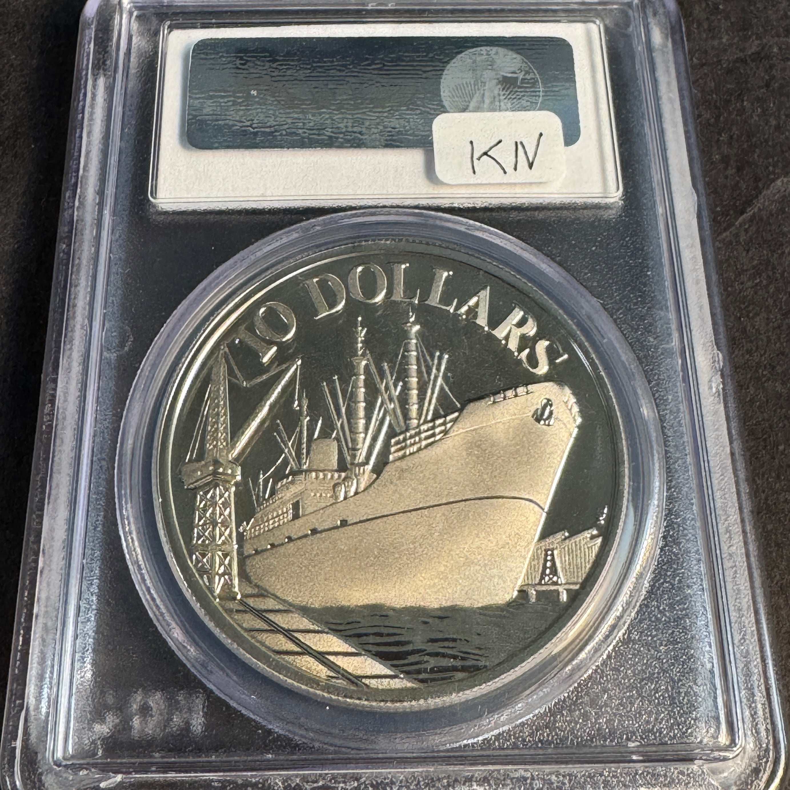 1975 Singapore 10 Dollars Silver, Republic 10th Anniv. Proof, PCGS PR-69 DCAM 🇸🇬