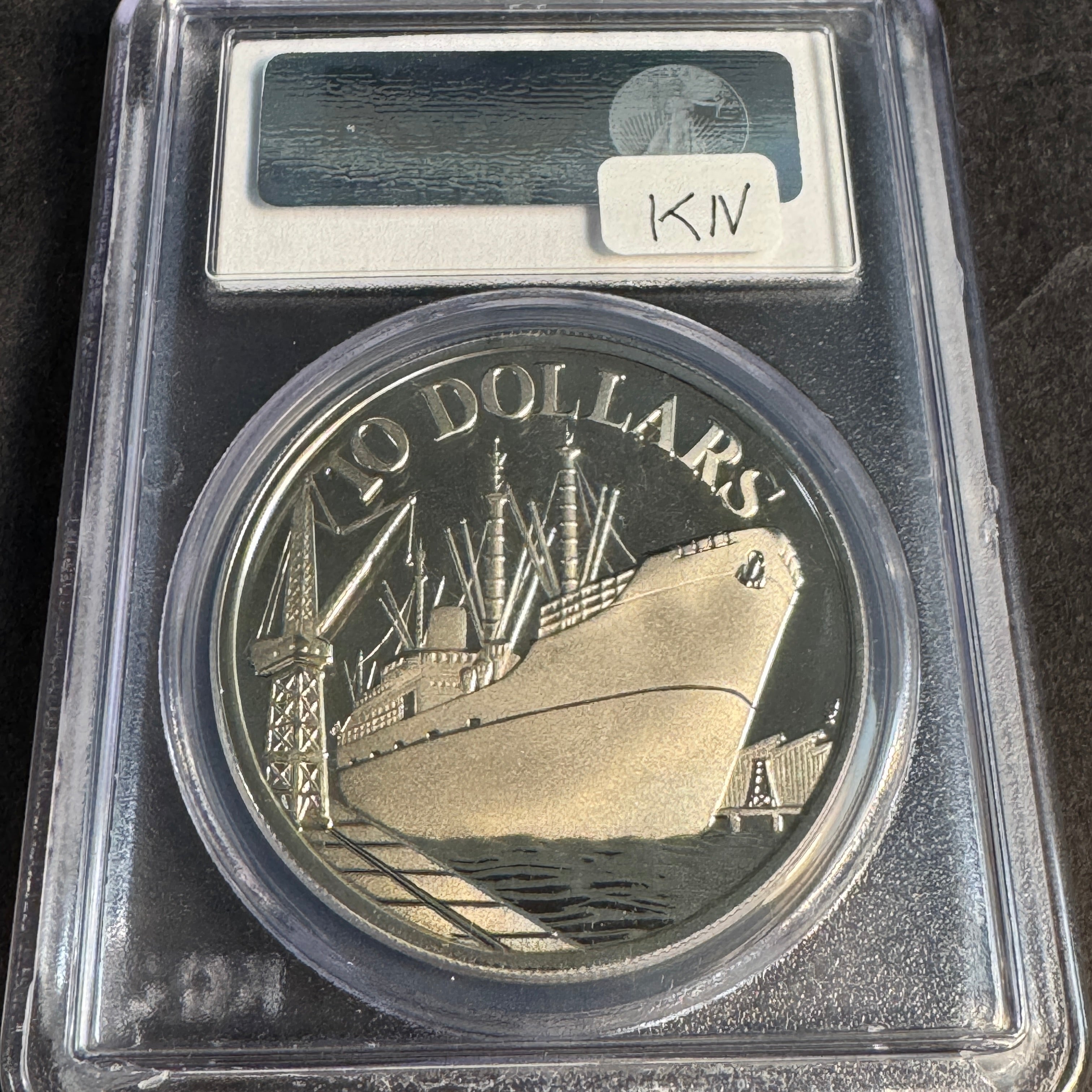 1975 Singapore 10 Dollars Silver, Republic 10th Anniv. Proof, PCGS PR-69 DCAM 🇸🇬