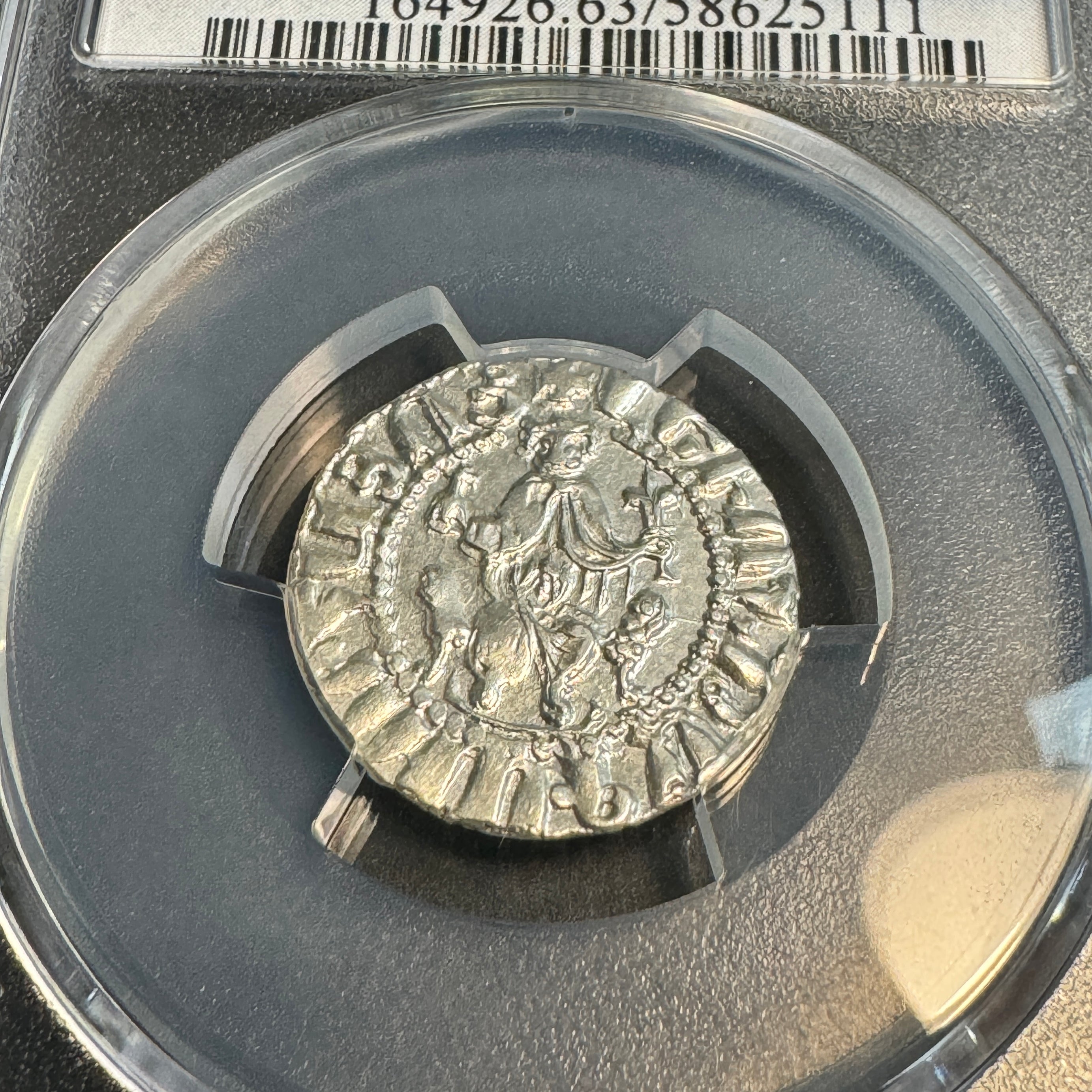 Levon I, Armenia (1198-1219 AD) Crusader Silver Tram, PGCS MS-63 🇦🇲