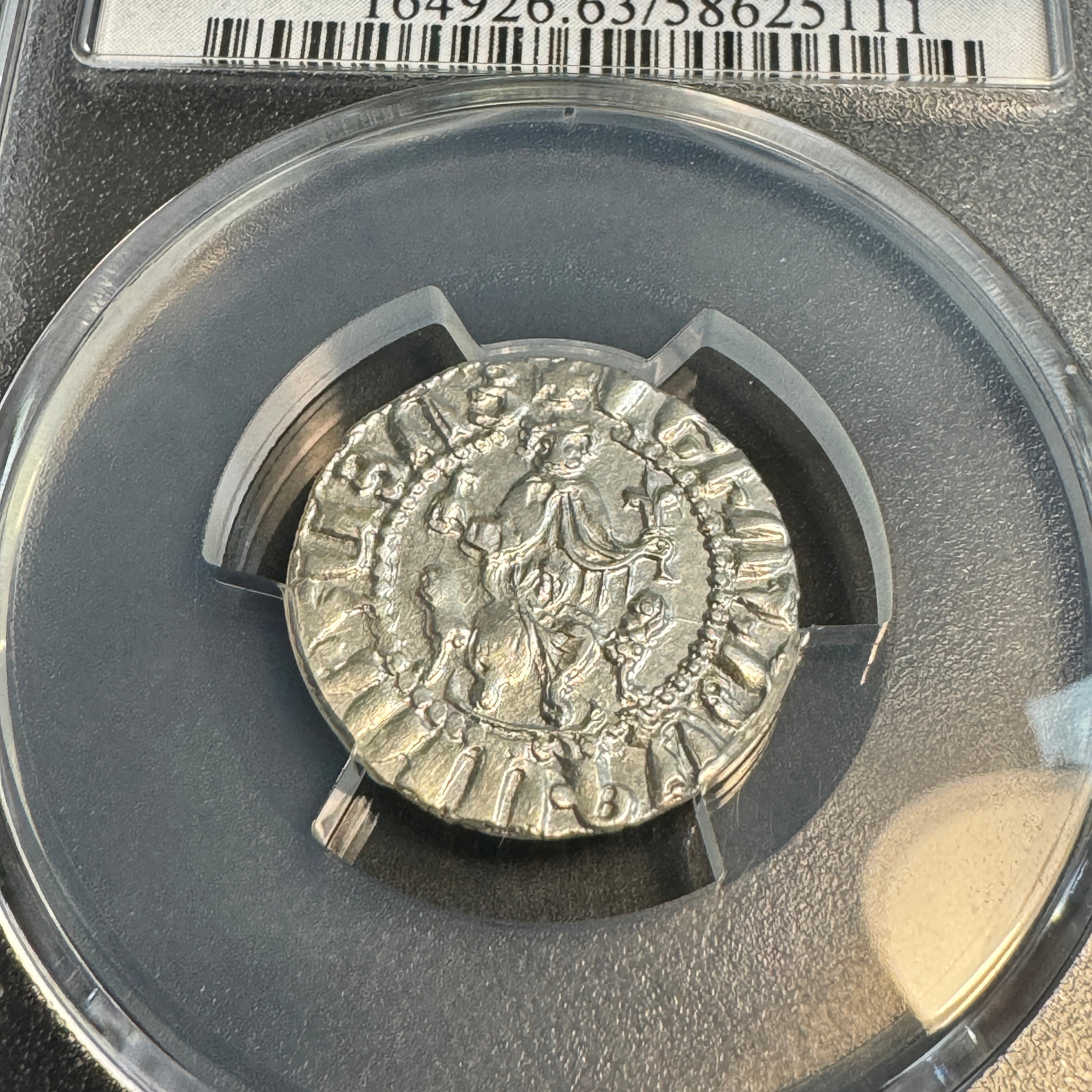 Levon I, Armenia (1198-1219 AD) Crusader Silver Tram, PGCS MS-63 🇦🇲