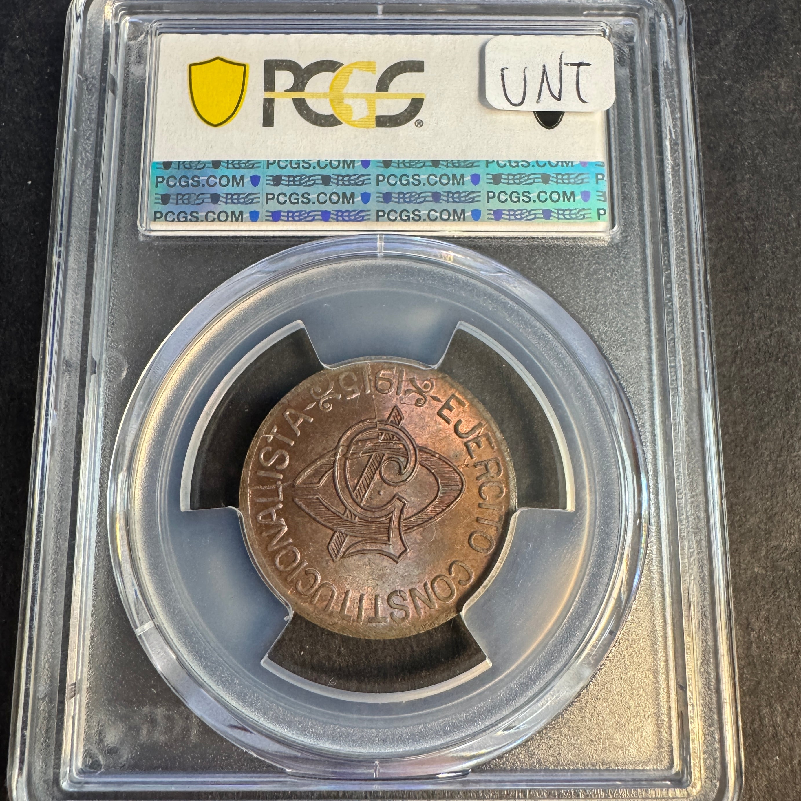 1915 Chihuahua State 5 Centavos, Mexico Revolutionary, KM-613, PCGS MS-64 BN 🇲🇽