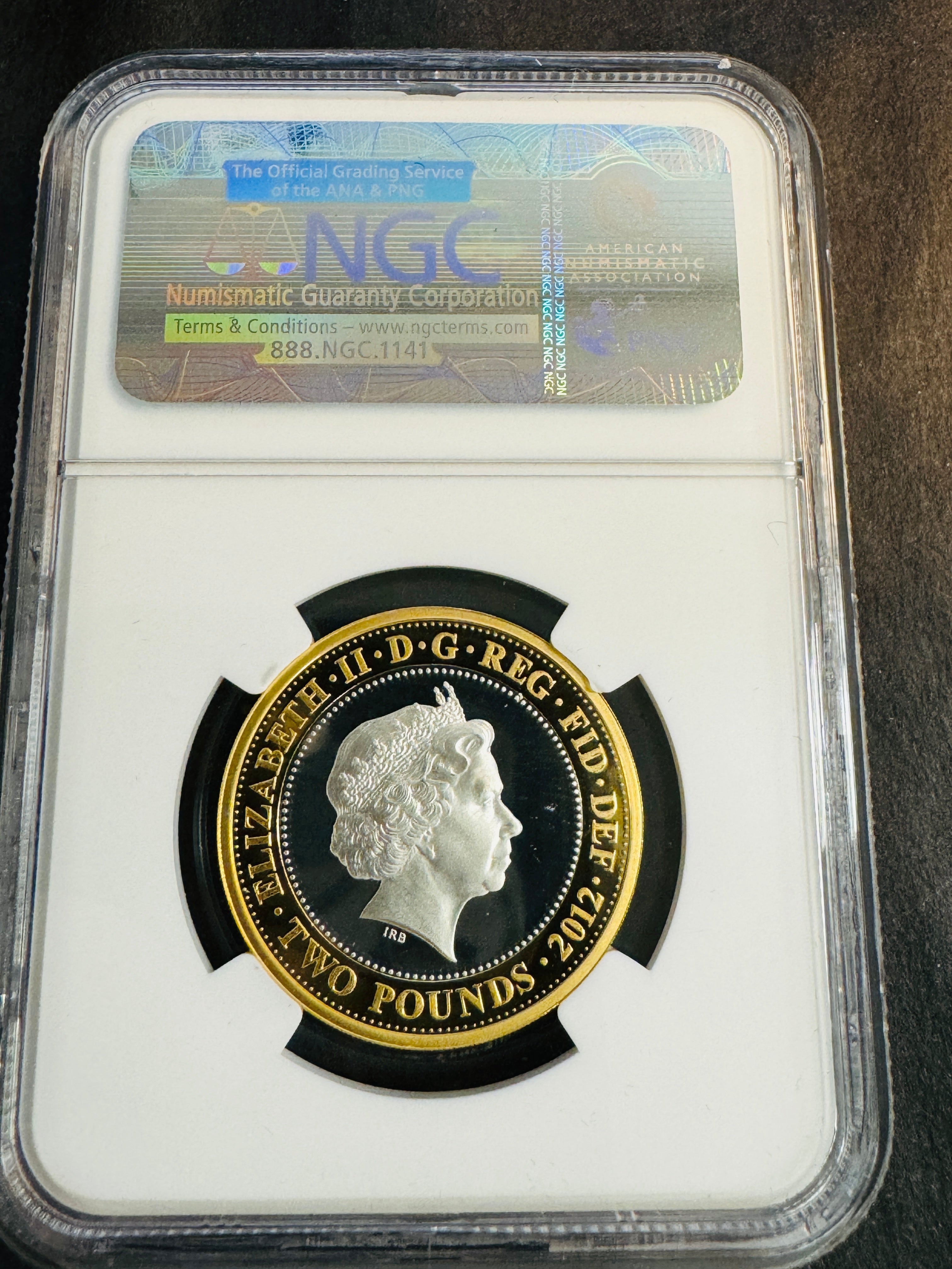 2012 PIEFORT Great Britain Silver 2 Pounds Bi-Metallic, Rio Olympics Handover, NGC PF-70 Ultra Cameo, One of First 150 Struck 🇬🇧