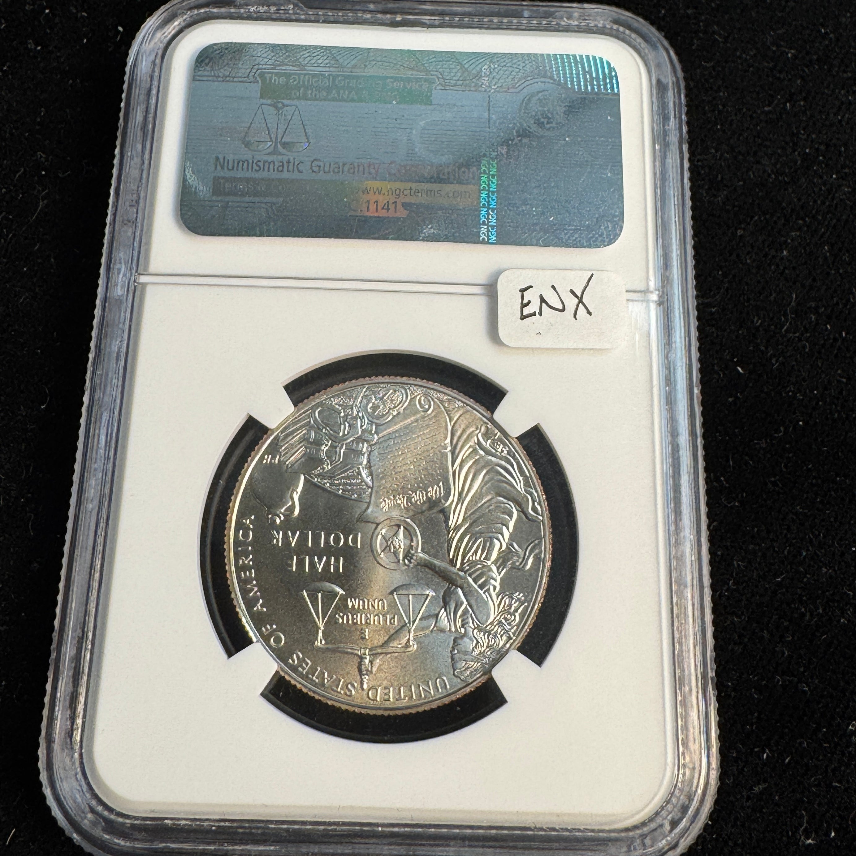 2015-D US Marshals Service Half Dollar, 1st Day of Issue, NGC MS-70