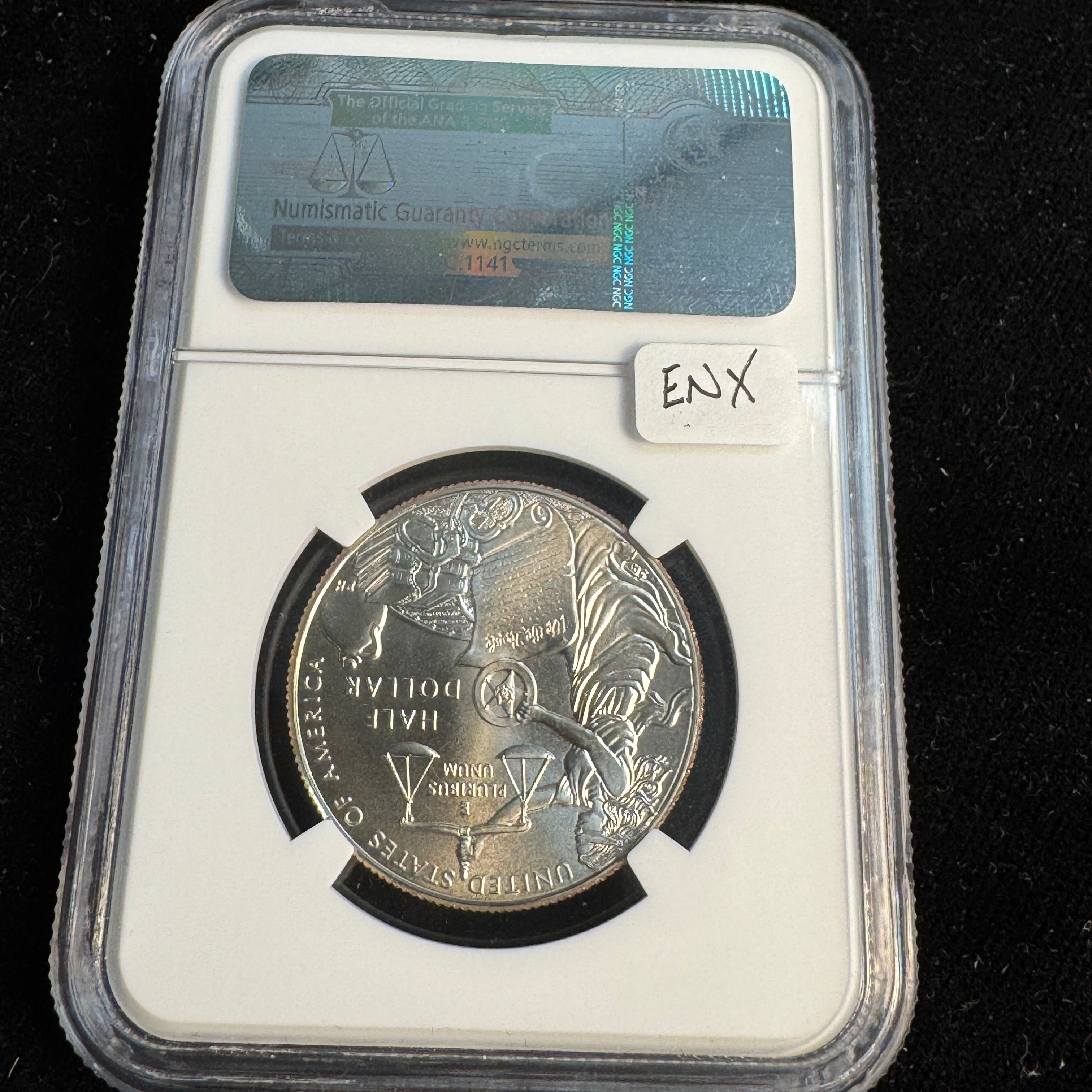 2015-D US Marshals Service Half Dollar, 1st Day of Issue, NGC MS-70