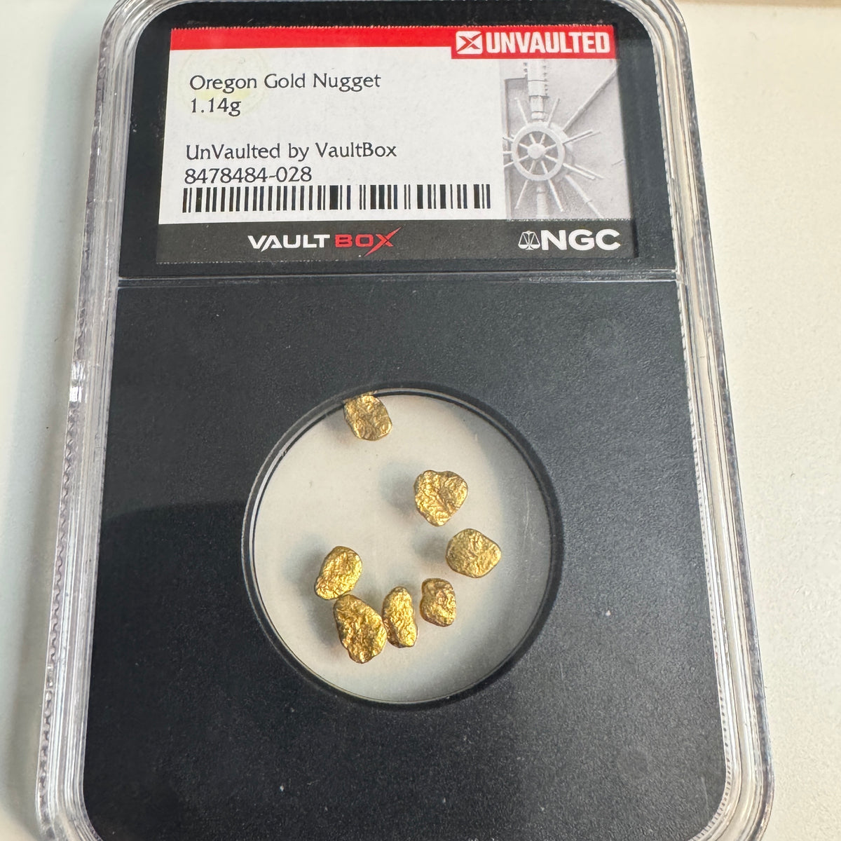 OREGON GOLD NUGGETS 1.14g, Vaultbox NGC