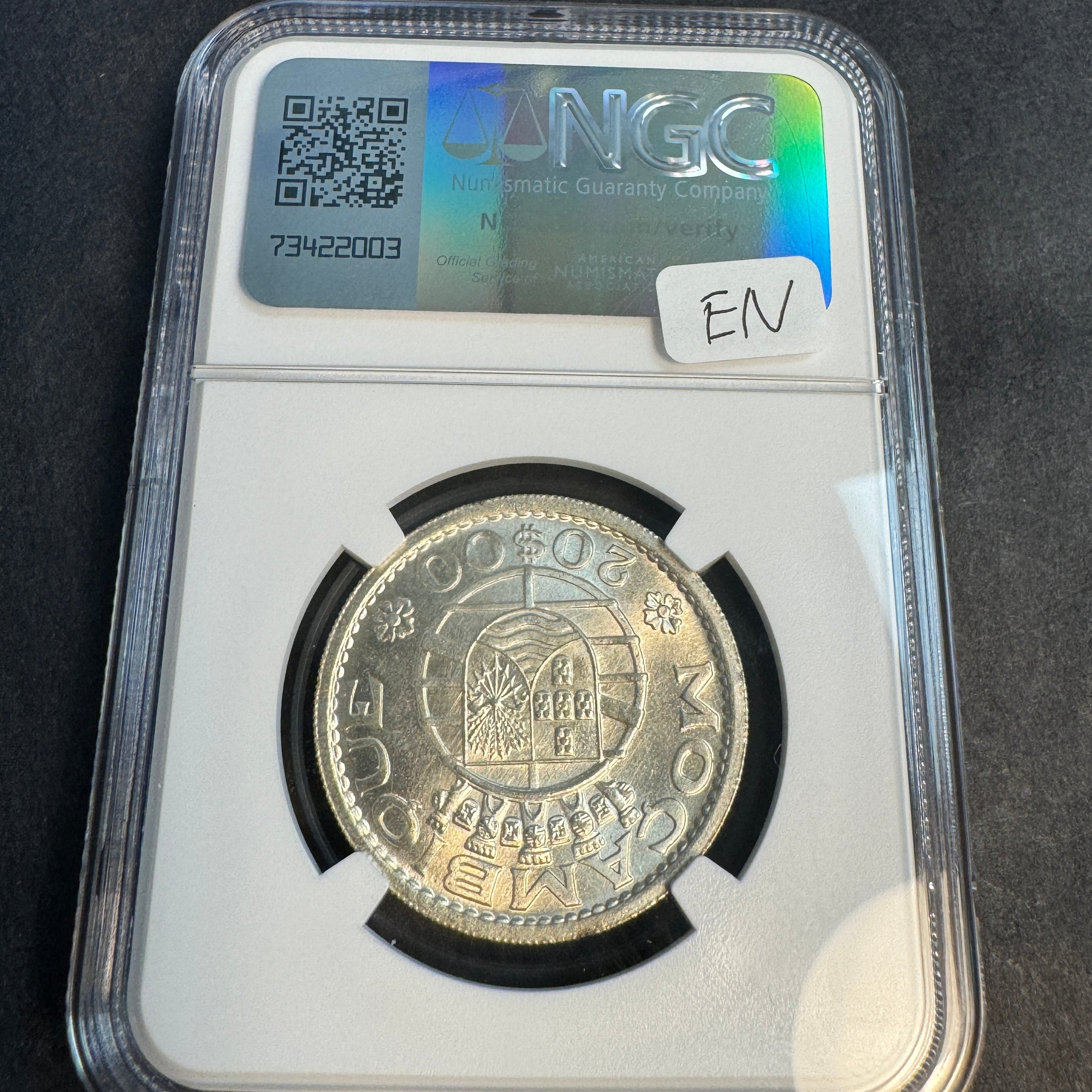 1952 Mozambique Silver 20 Escudos, Portuguese Colonial, NGC MS-66, Pop 4/3 🇵🇹