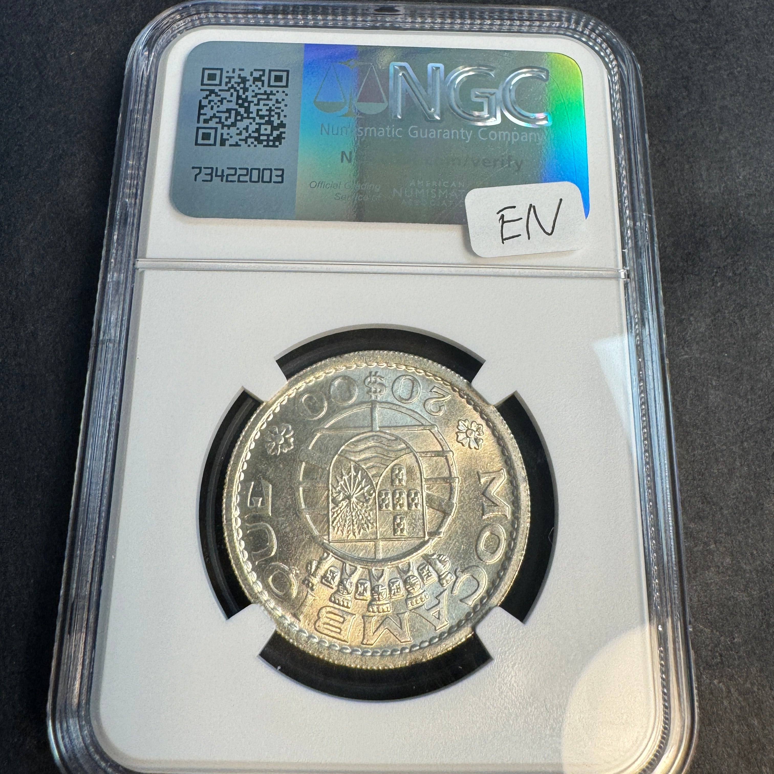 1952 Mozambique Silver 20 Escudos, Portuguese Colonial, NGC MS-66, Pop 4/3 🇵🇹