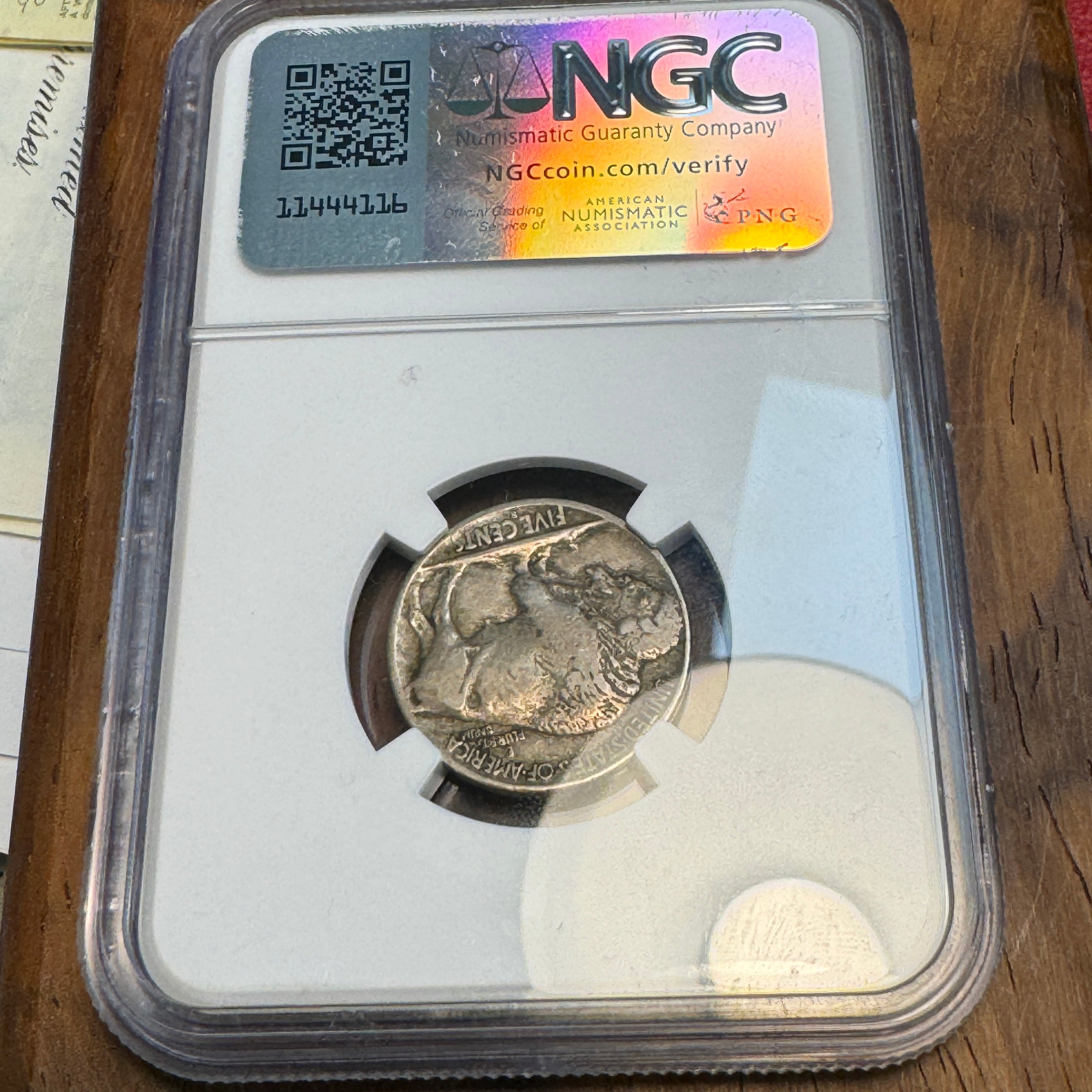 1913-S Type 2 Buffalo Nickel US, NGC VF-30, Obverse Lamination Mint Error