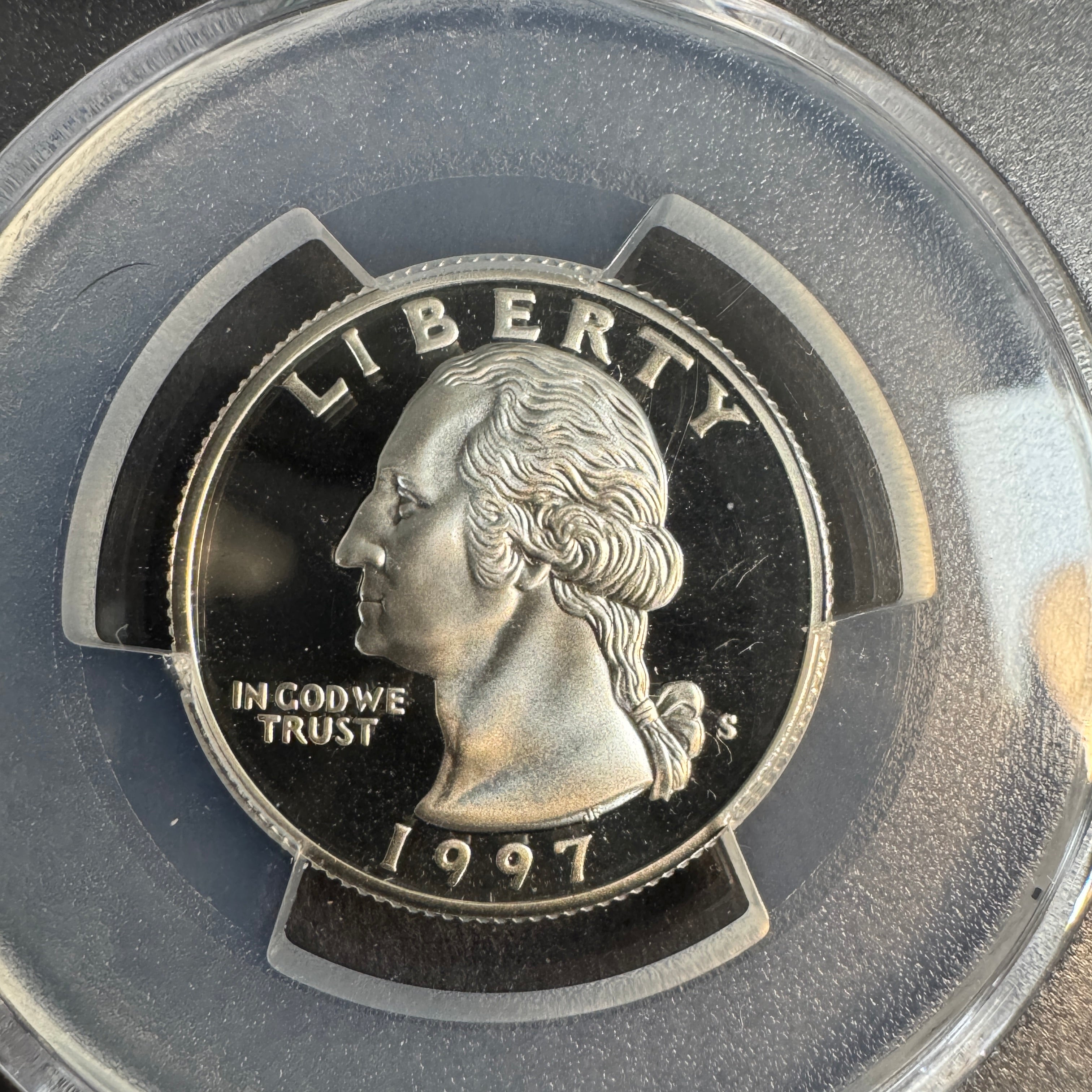 1997-S Washington 25c Silver Proof, PCGS PR-70 DCAM