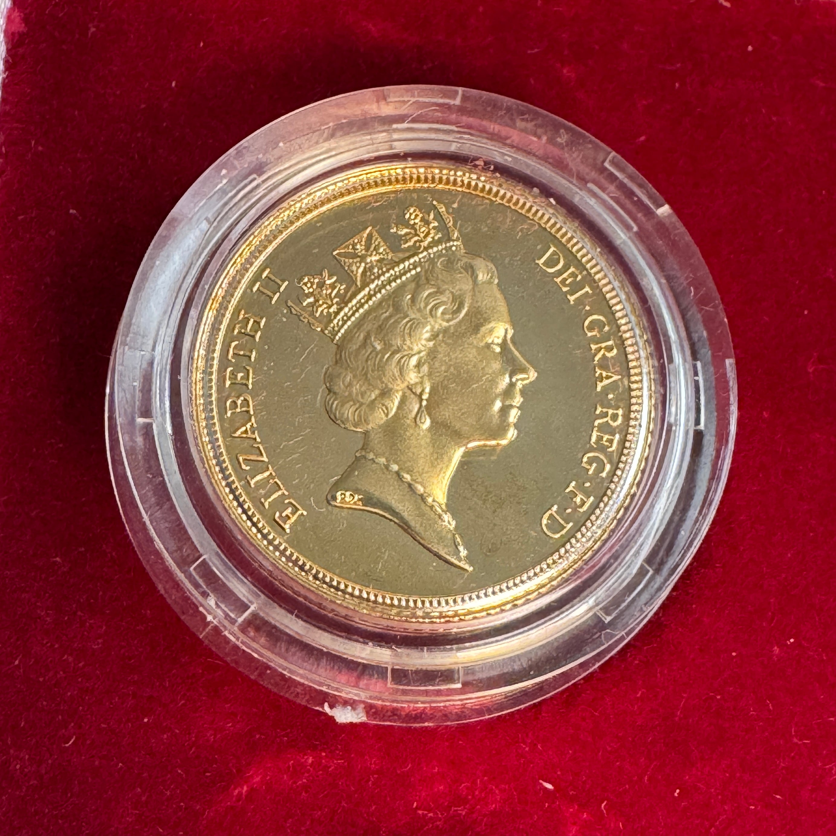 1985 Great Britain UK Proof Gold Sovereign in Royal Mint Box 🇬🇧 0.2354oz AGW