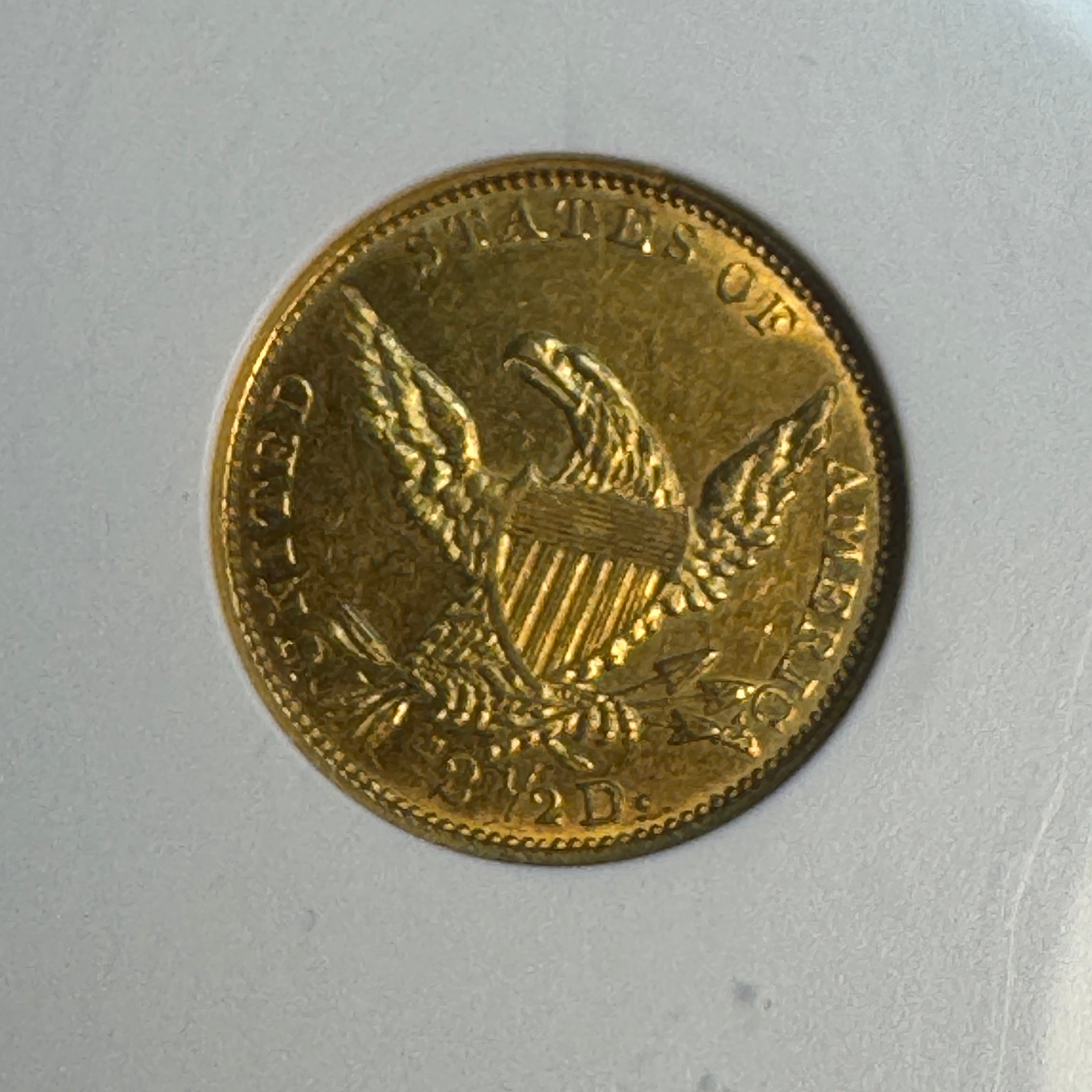 1834 Classic Head $2.5 US Gold, No Motto, Soapbox ANACS AU-55
