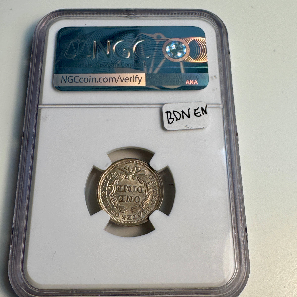 1853 Seated Liberty Dime 10c, with Arrows, NGC MS-66
