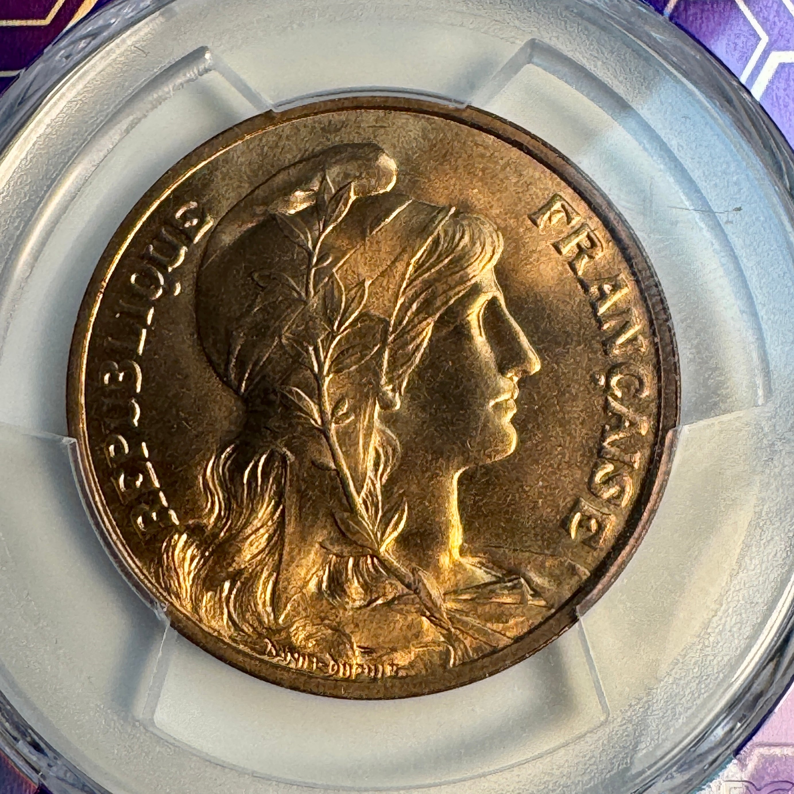 1899 France AE 10 Centimes, Gad-277, PCGS MS-66 RD / Red 🇫🇷 Pop. 11/8