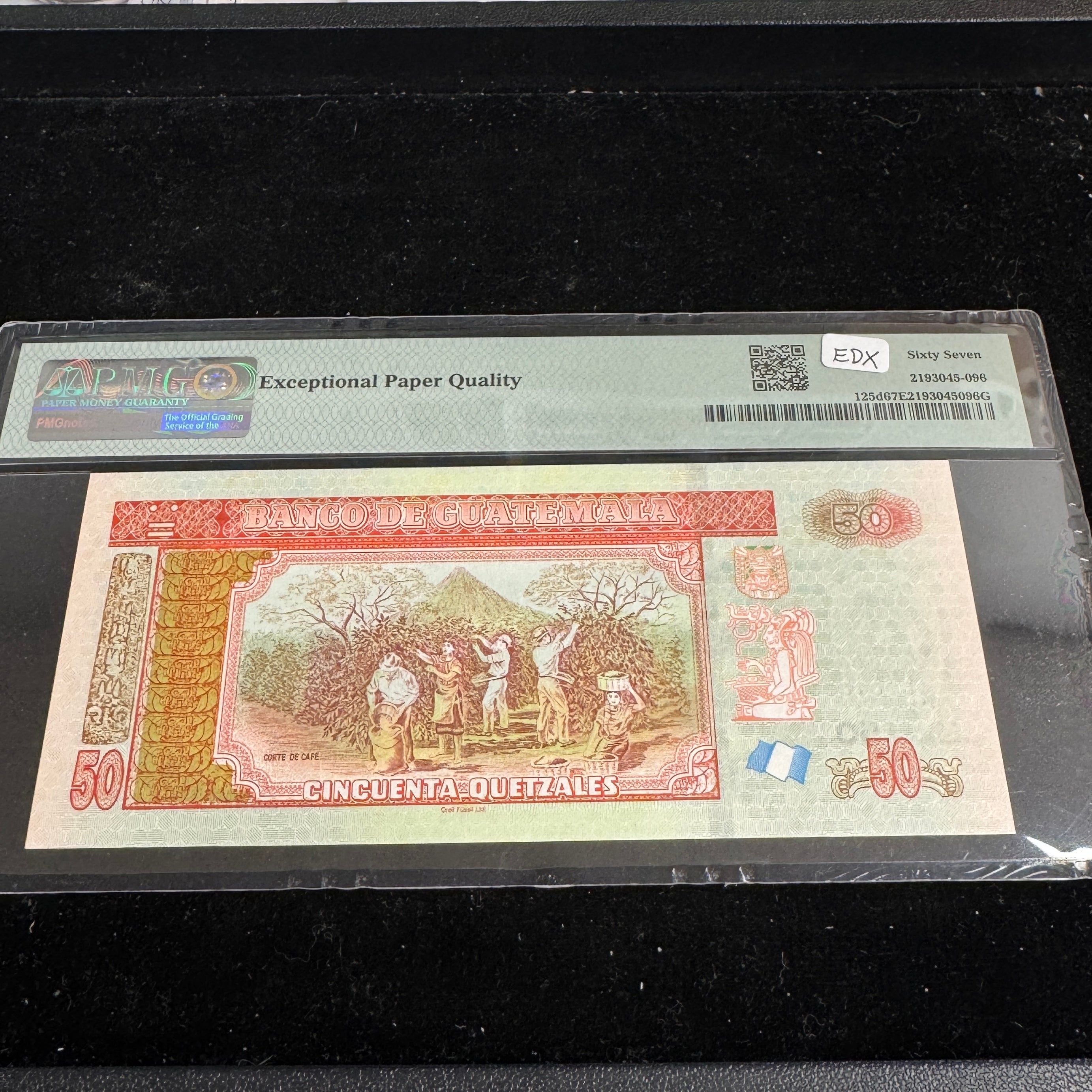 Guatemala 2020 50 Quetzales, P#125d, PMG 67 Superb Gem Unc EPQ