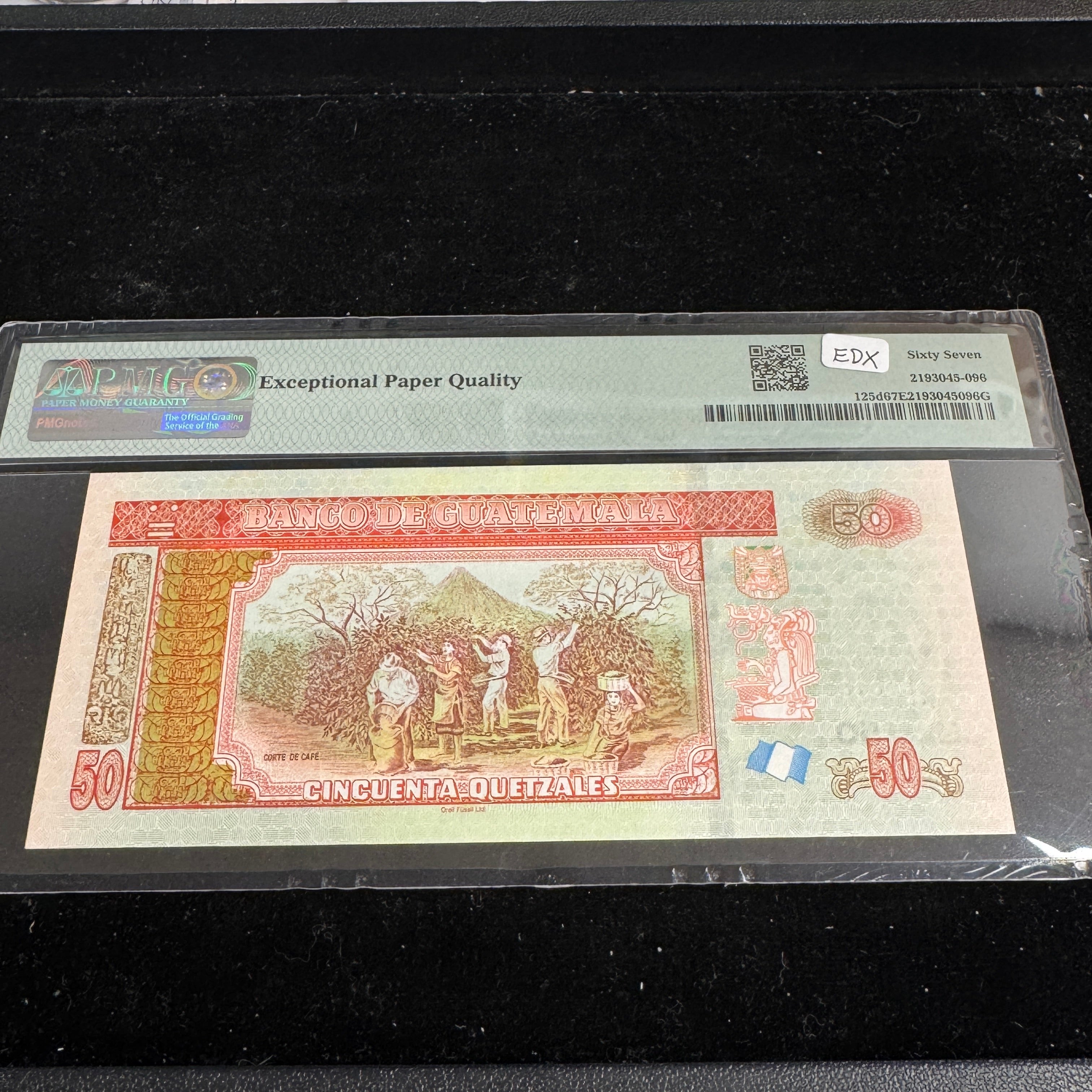 Guatemala 2020 50 Quetzales, P#125d, PMG 67 Superb Gem Unc EPQ
