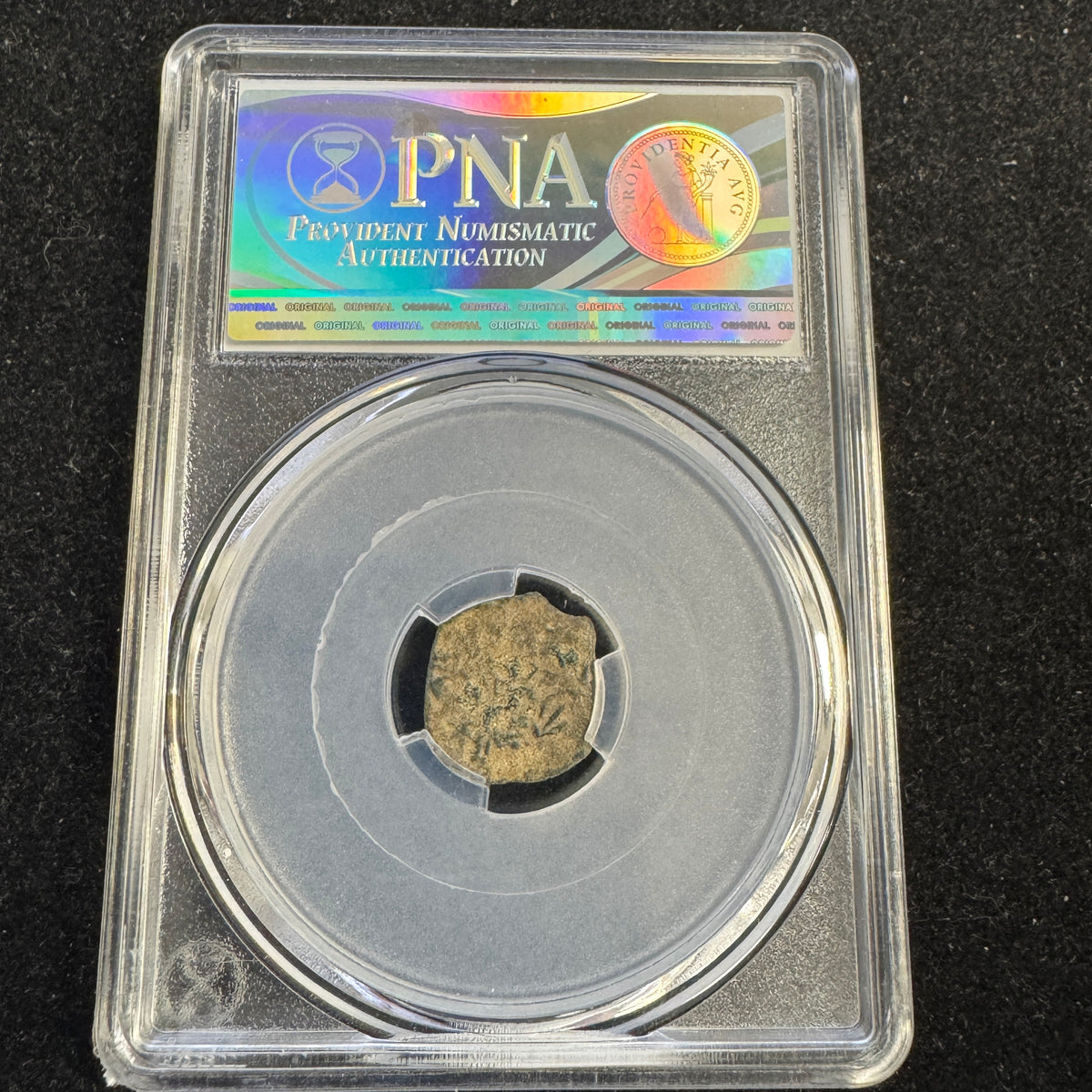Judea: Hasmonean Kings AE Prutah, Mark 12 “Widow’s Mite” - PNA certified