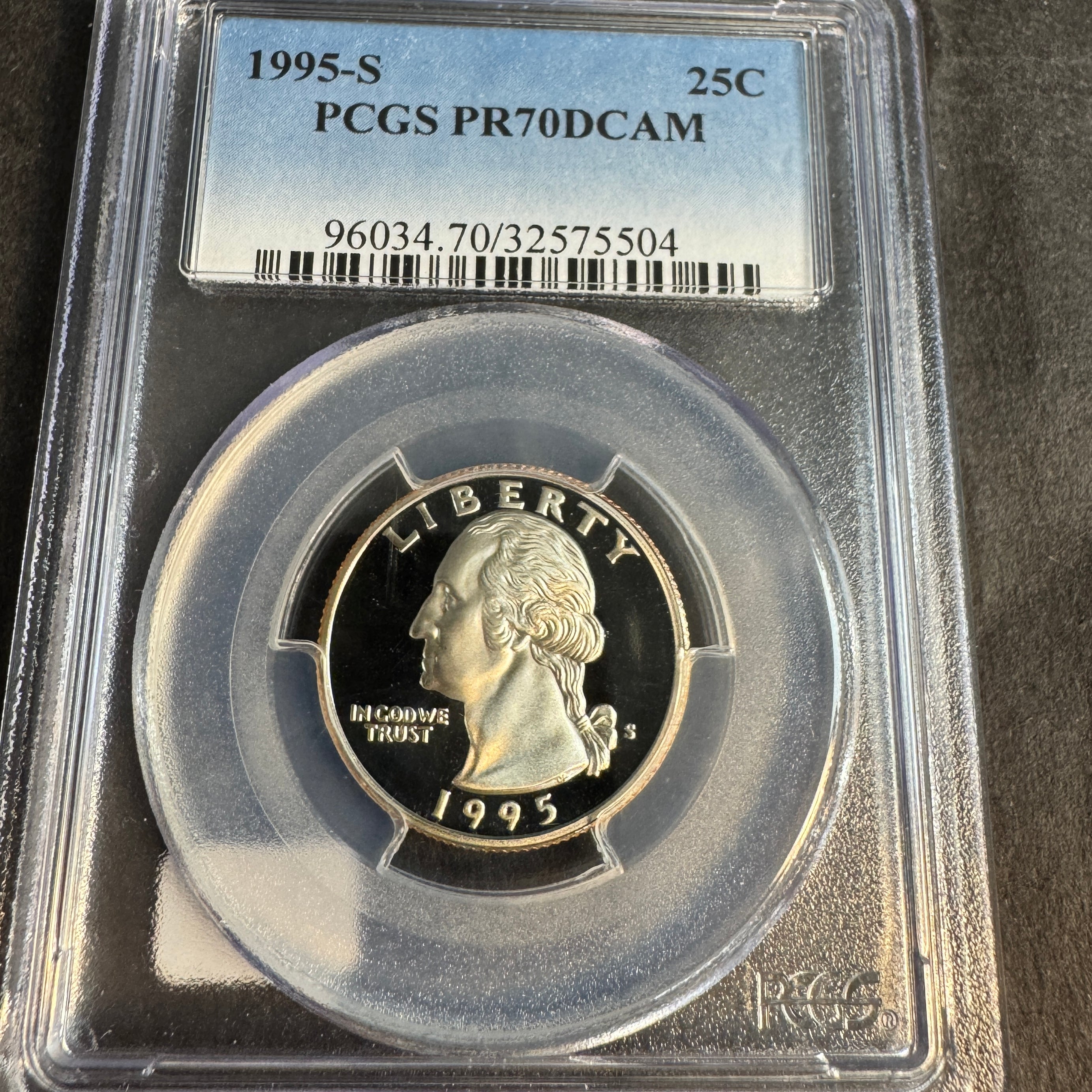 1995-S Washington Quarter Proof - PCGS PR-70 DCAM