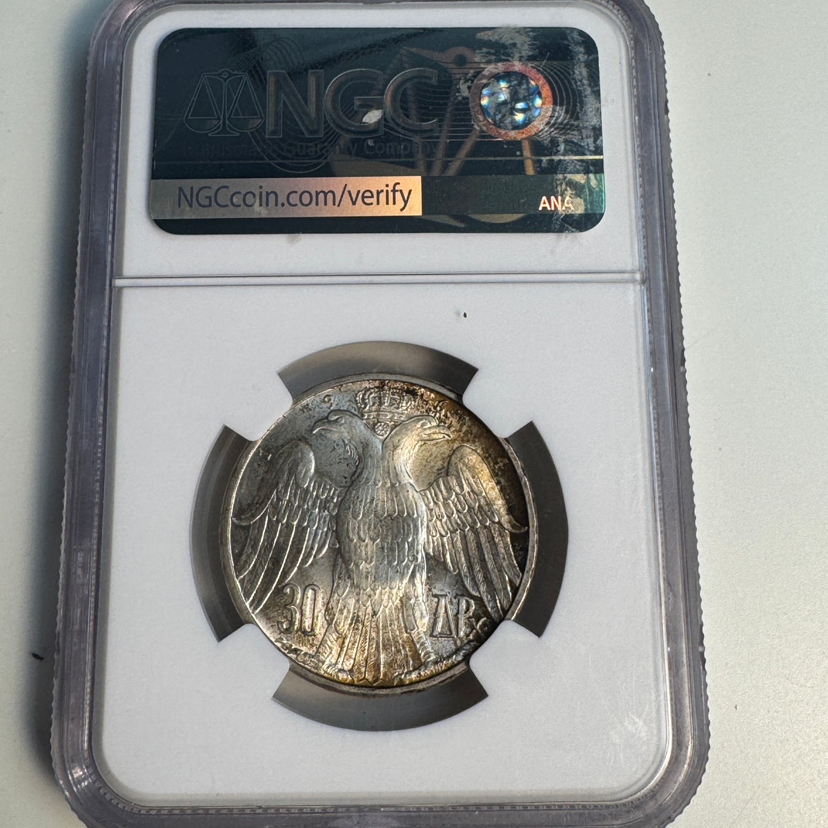 1964 Greece 30 Drachmai Silver, Royal Wedding Commem., NGC MS-65