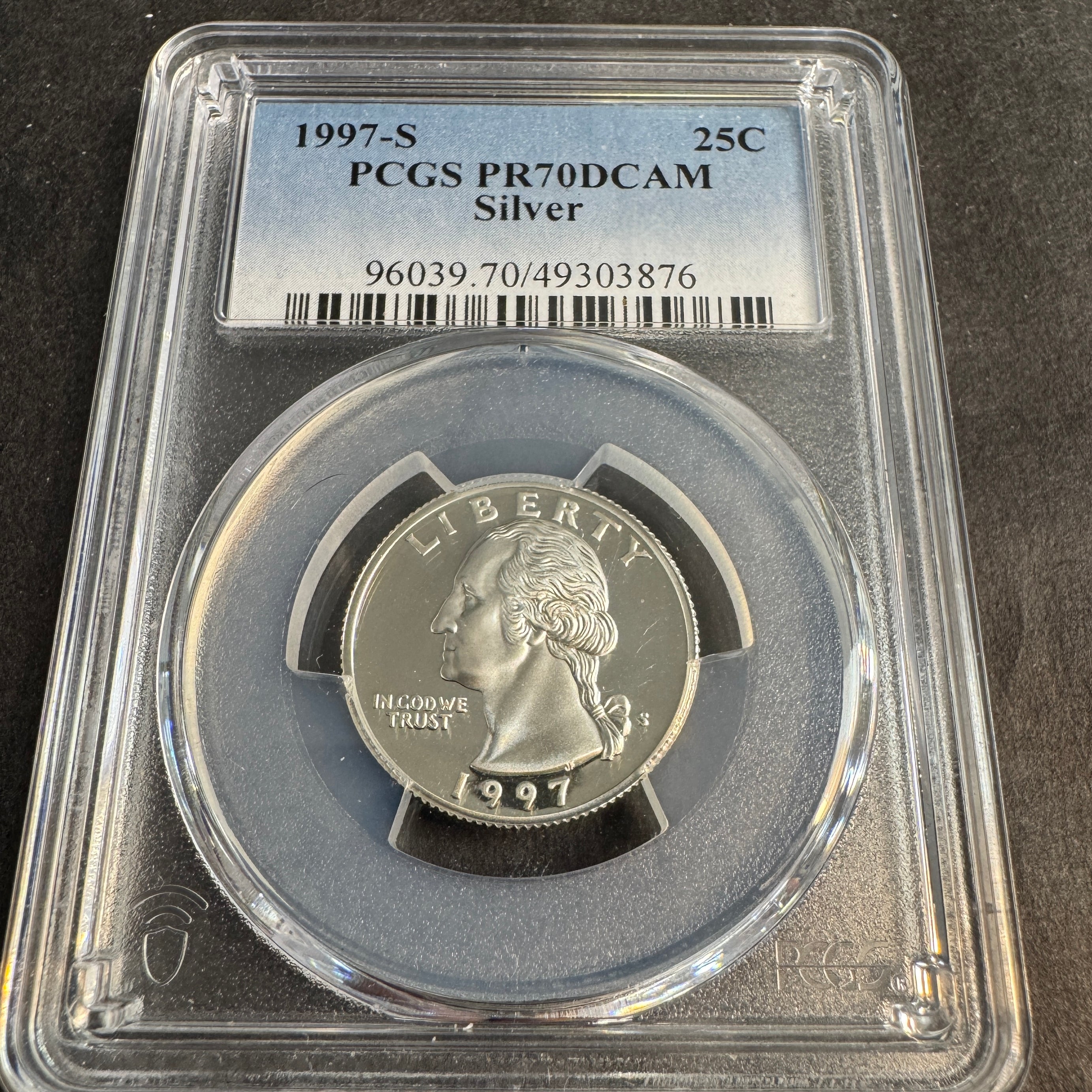 1997-S Washington 25c Silver Proof, PCGS PR-70 DCAM