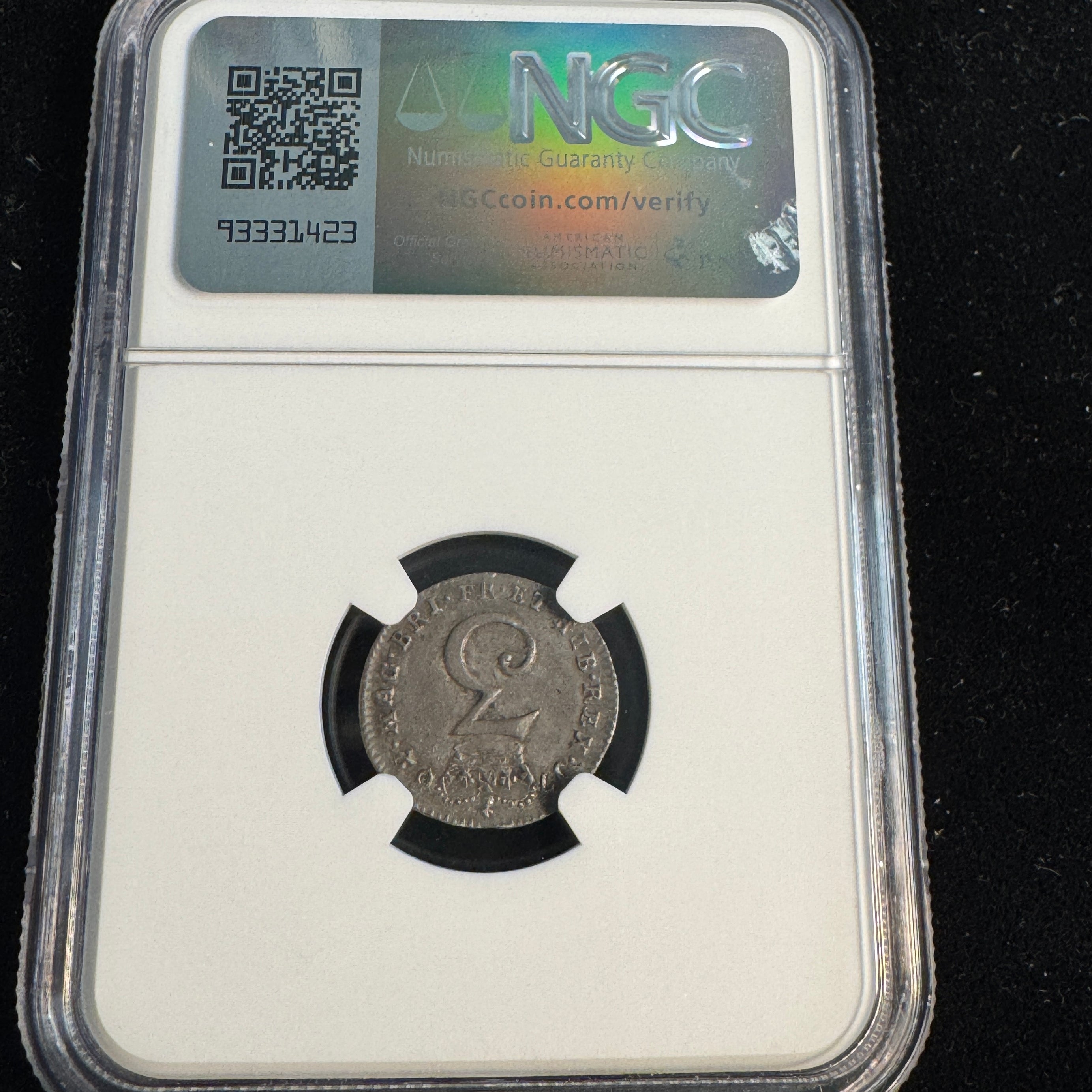 1762 Great Britain 3 Pence, George III Maundy Issue, NGC AU-58 🇬🇧