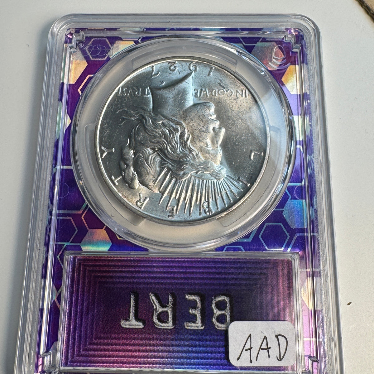 1927-D Peace Silver Dollar $1, “Bert” PCGS MS-63