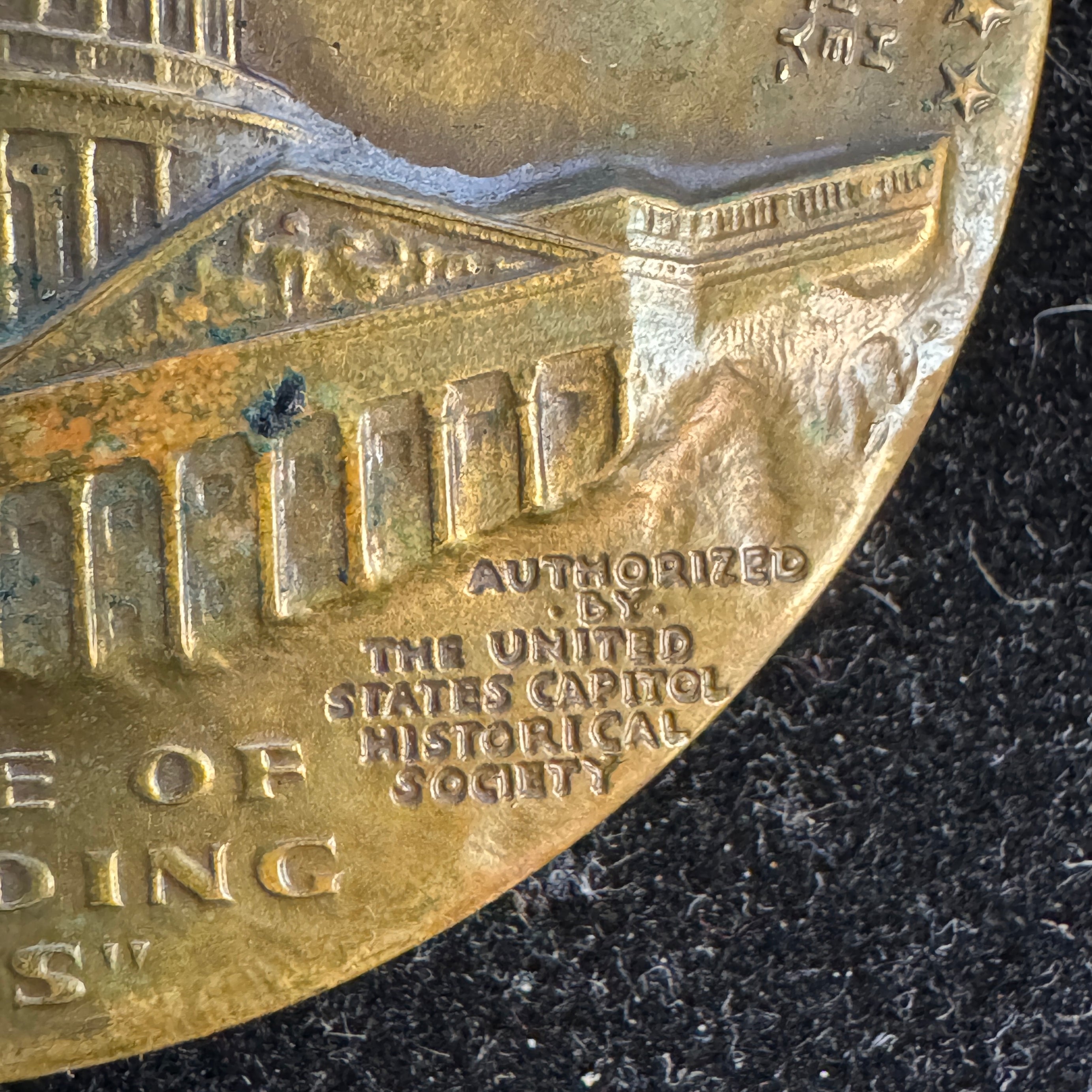1793 Cornerstone of US Capitol Laid, 1980 Medallic Art Co for US Capitol Historic Society, 63mm Bronze