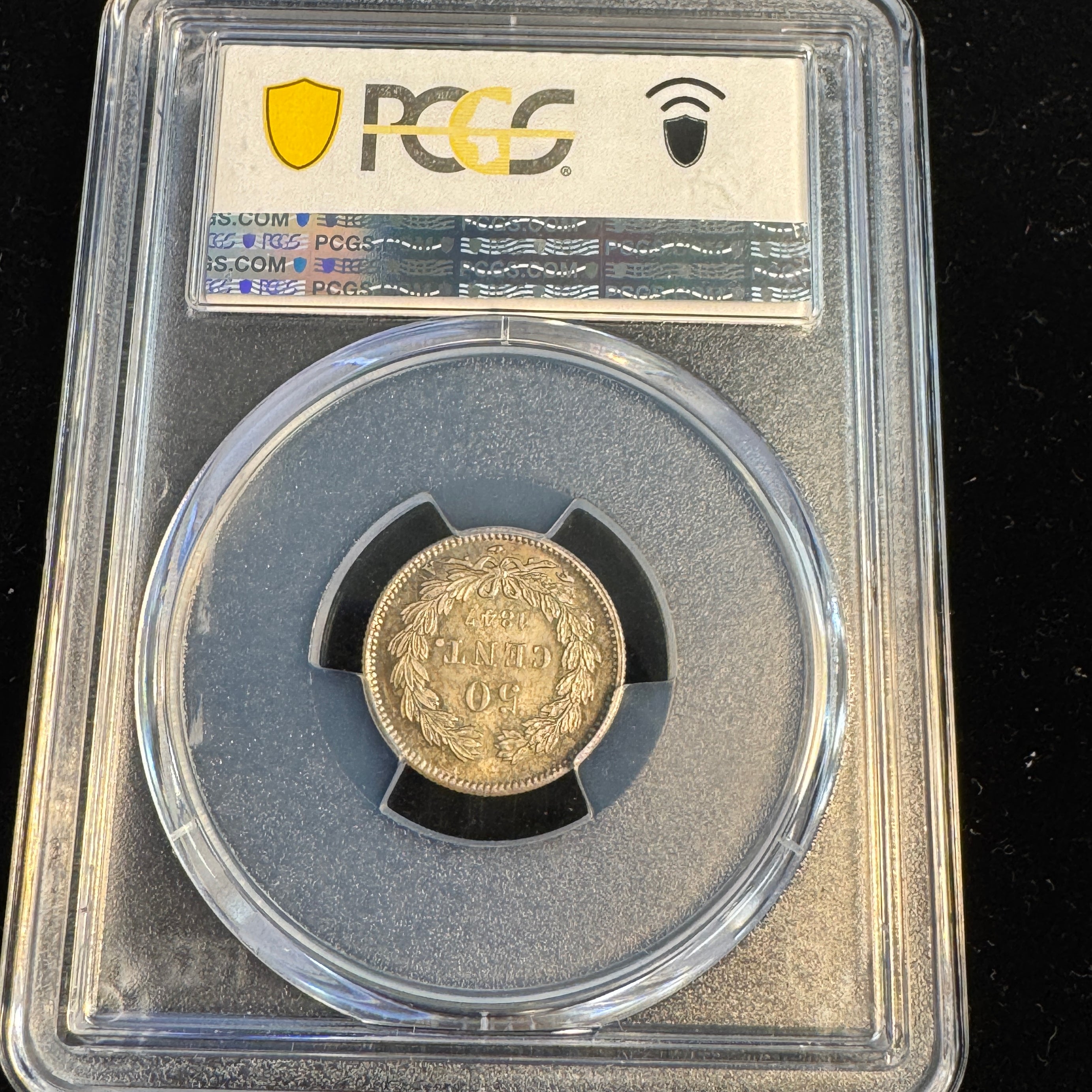 1847-A France AR 50 Centimes Louis Philippe I, Gad-410, PCGS MS-65