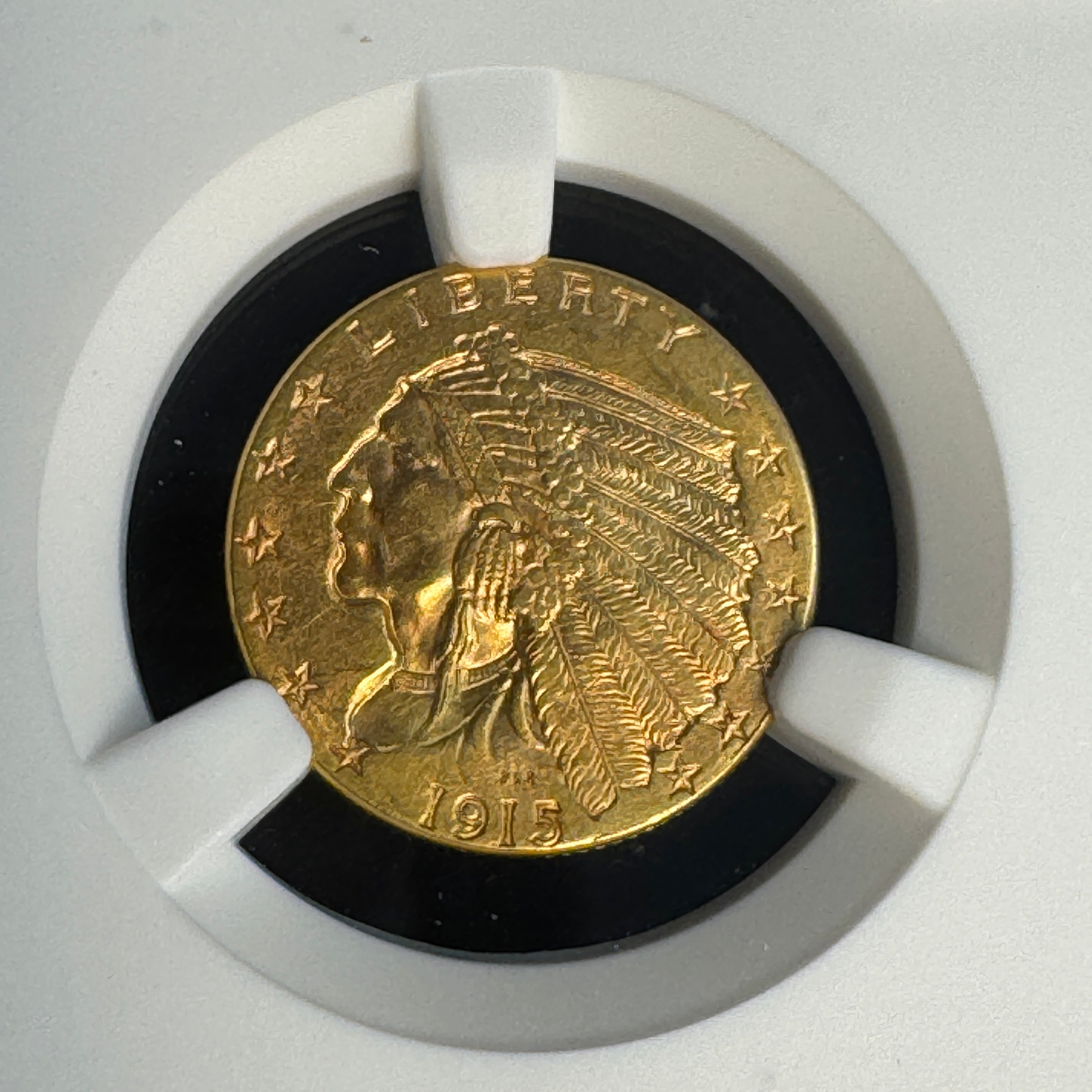 1915 Indian Head $2.5 Gold, NGC MS-62