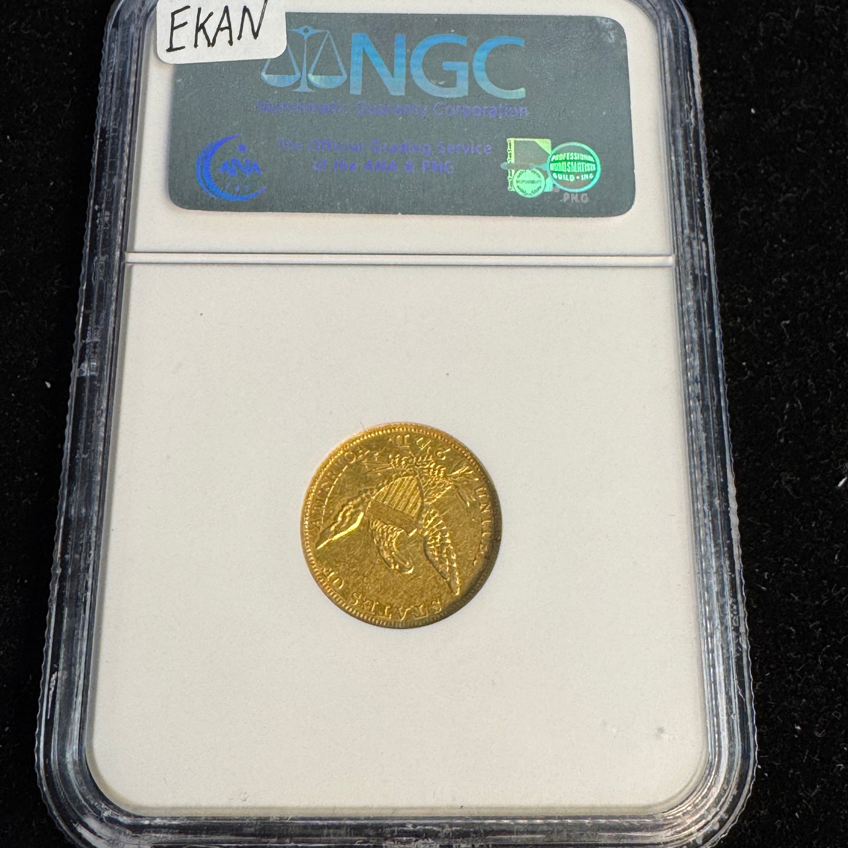 1836 ‘Block 8’ Classic Head $2.5 Qtr. Eagle, NGC AU-53