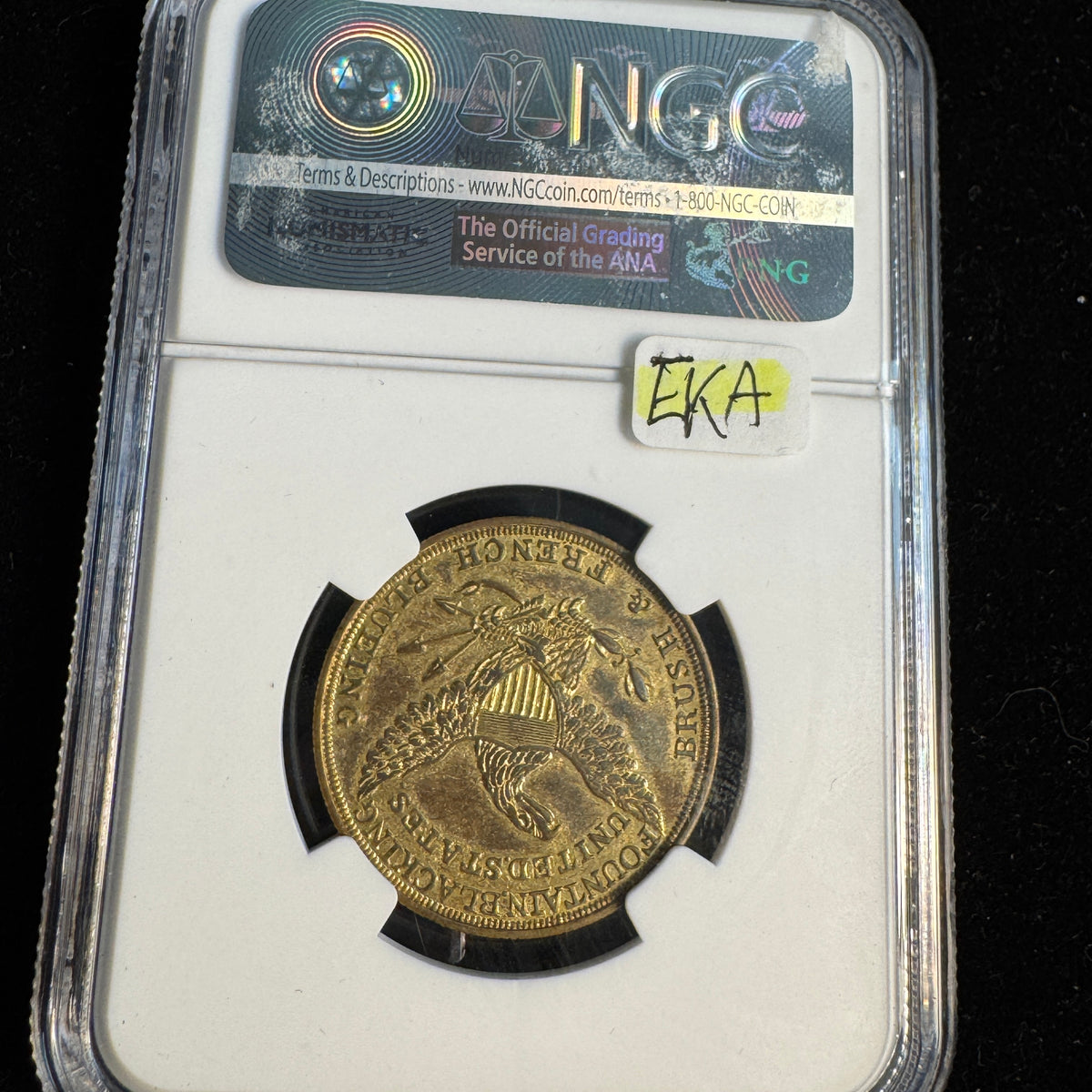 (1850s) New York NY Professor Johnson Soap store card, M-NY-397A, NGC AU-58