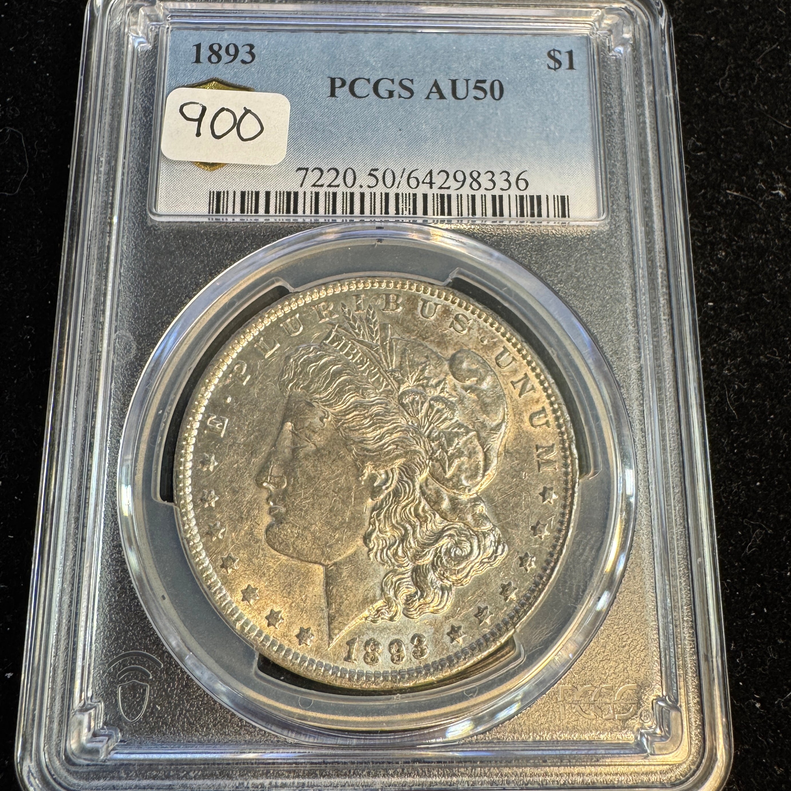 1893 (P) Morgan Silver Dollar, PCGS AU-50