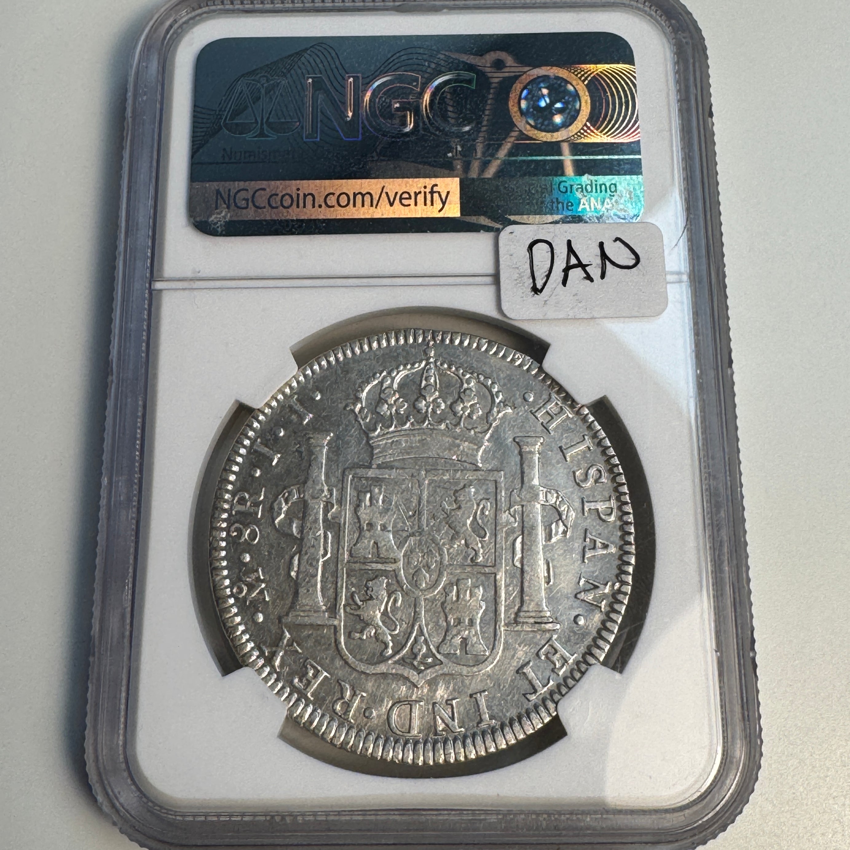 1818 Mo-JJ Mexico 8 Reales, Ferd. II, NGC AU-55