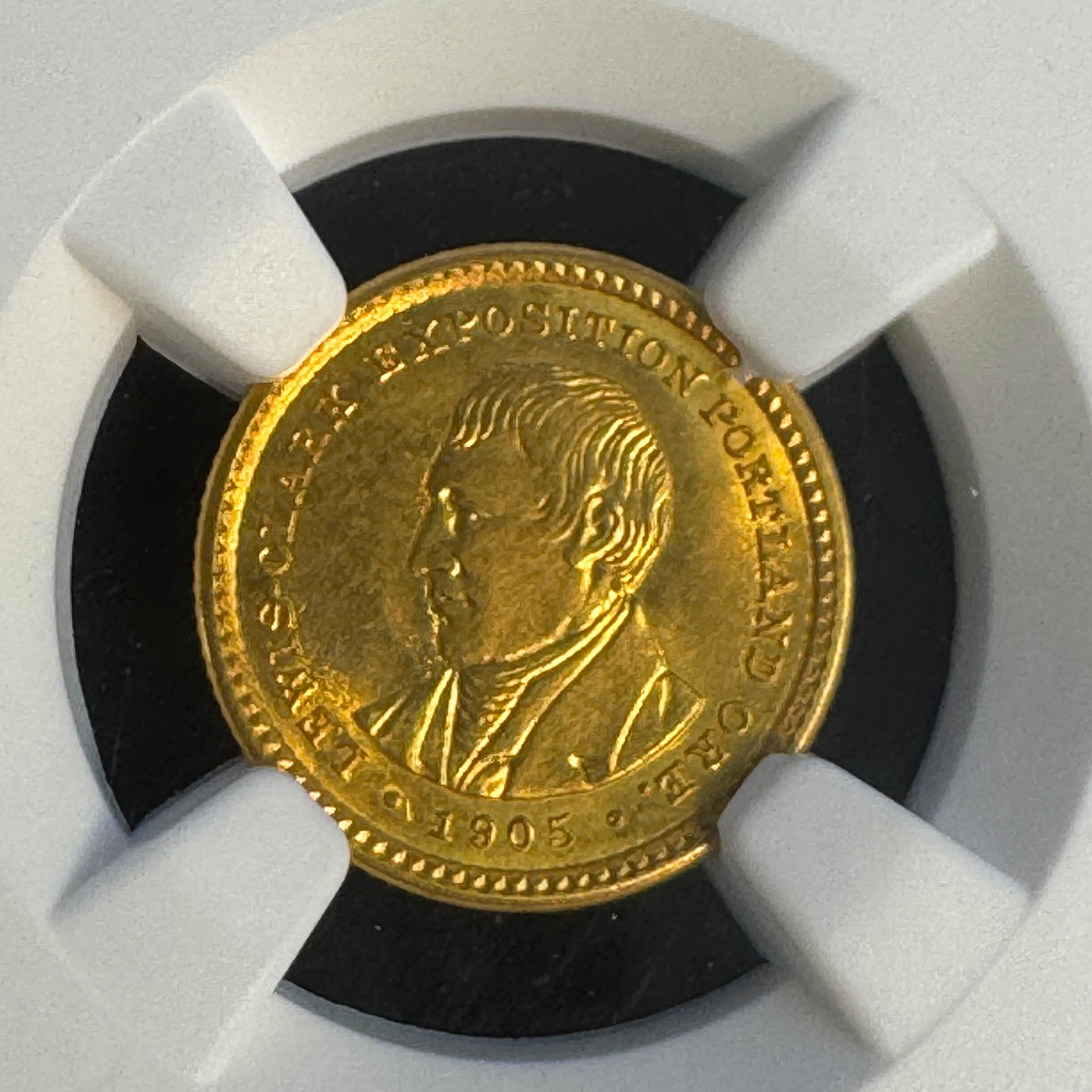1905 Lewis & Clark Commemorative Gold Dollar, Ex-Eric P. Newman, NGC MS-64