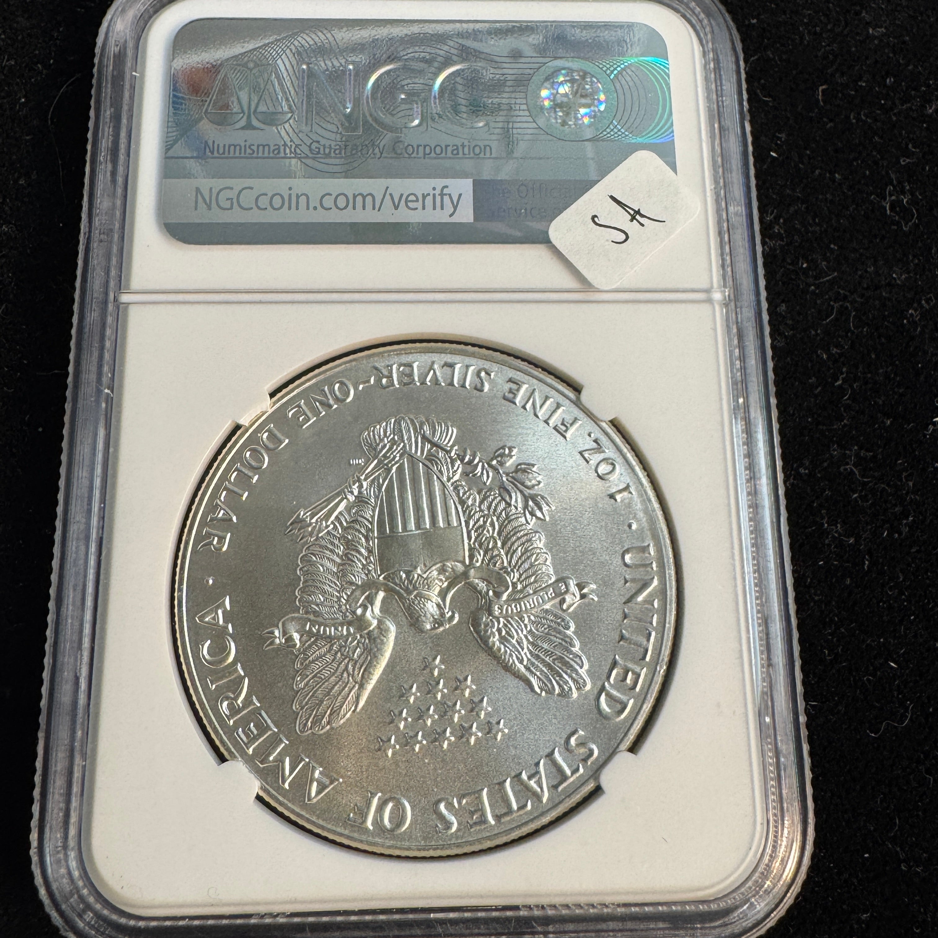 1986 US Silver Eagle $1, NGC MS-69 (CPG: $130)