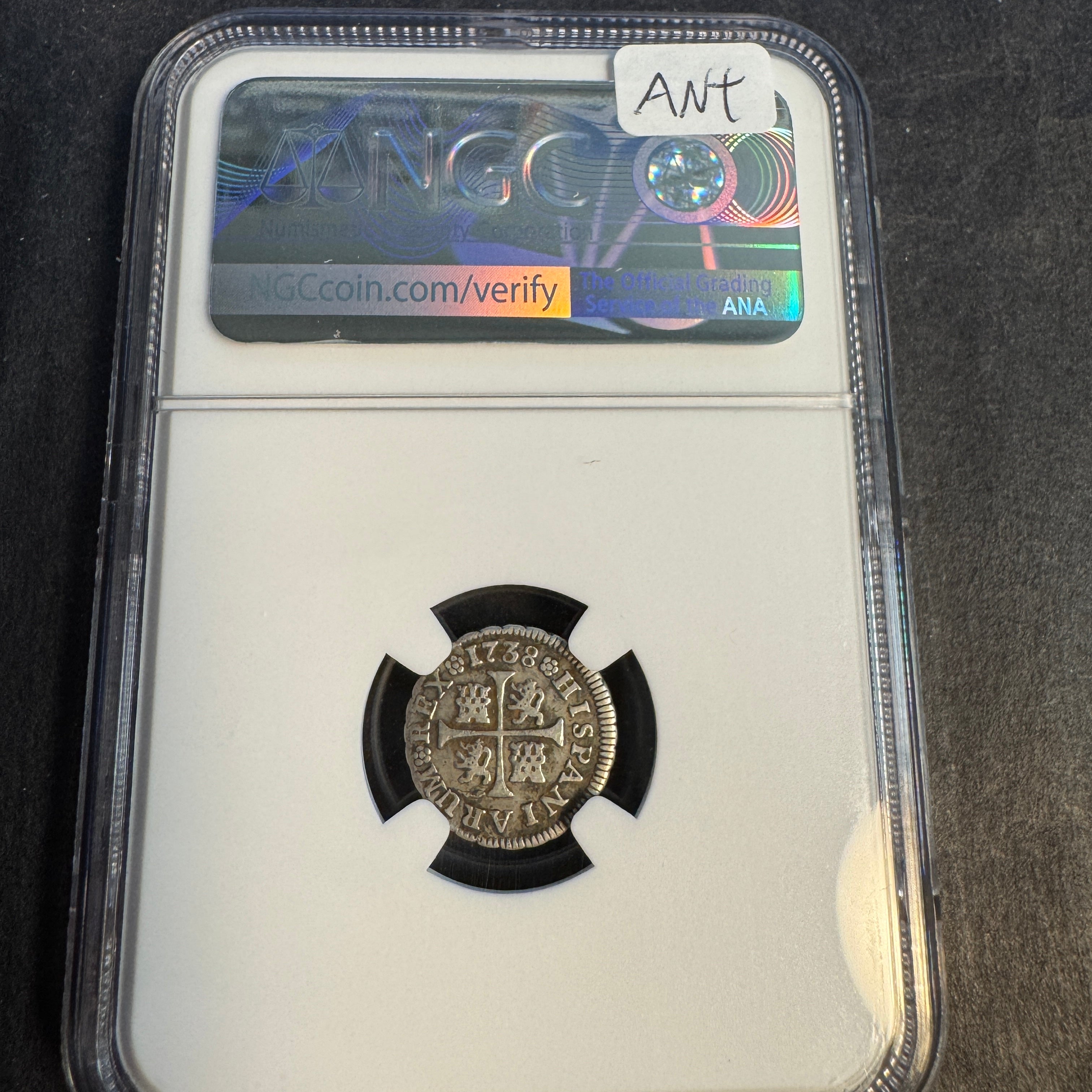 1738 M-JF Spain Empire, Philip V, AR 1/2 Real, NGC VF-25 🇪🇸