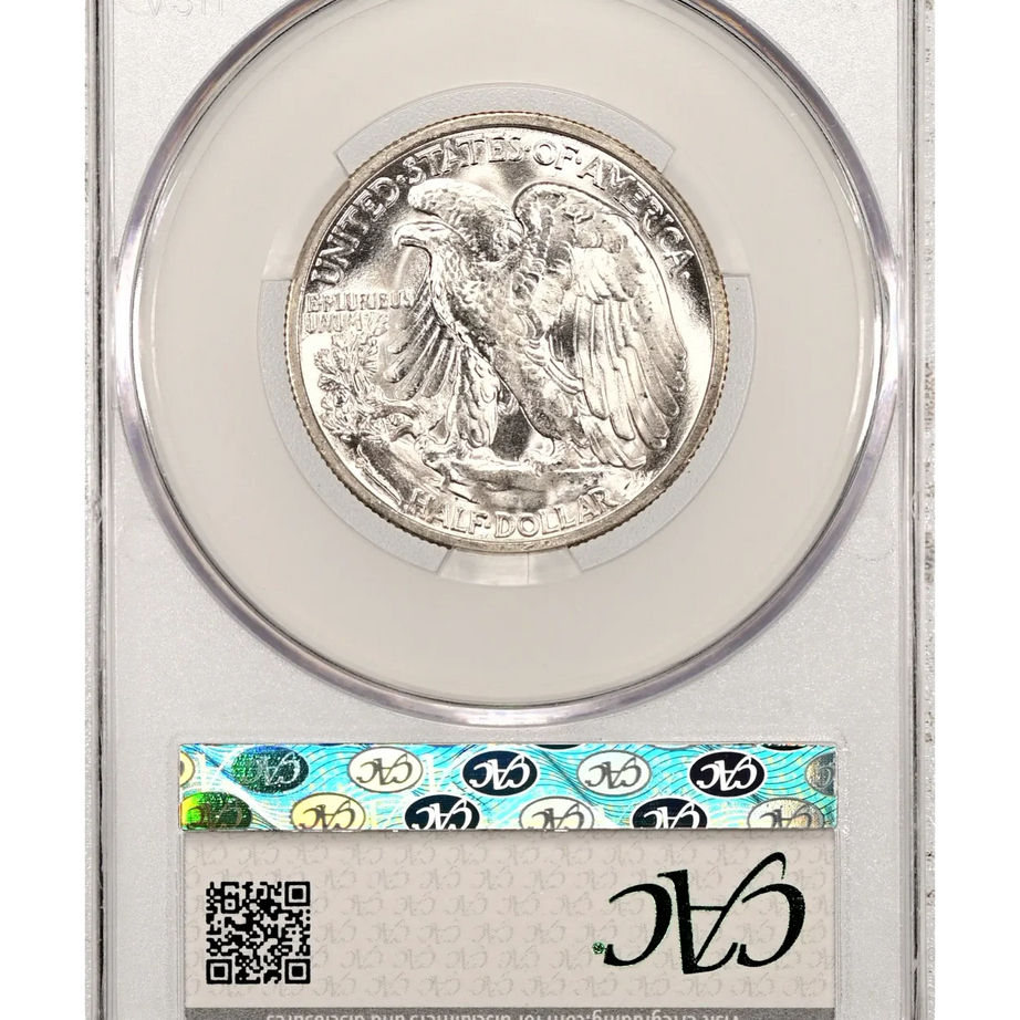 1945-S Walking Liberty US 50c Silver, CAC MS-63