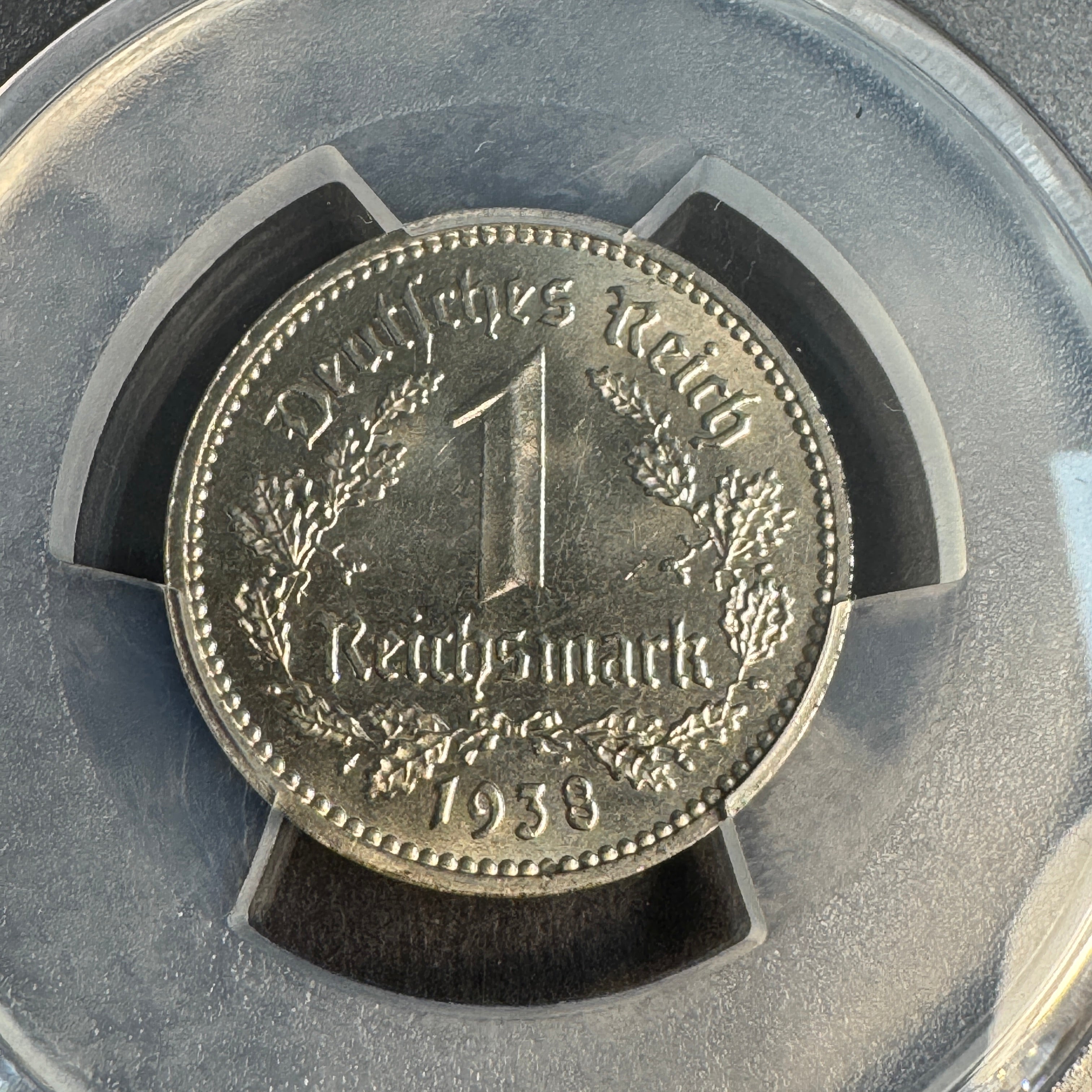 1938-A Germany (Third Reich) 1 Mark, J-354, PCGS MS-65 🇩🇪, Pop 5/3