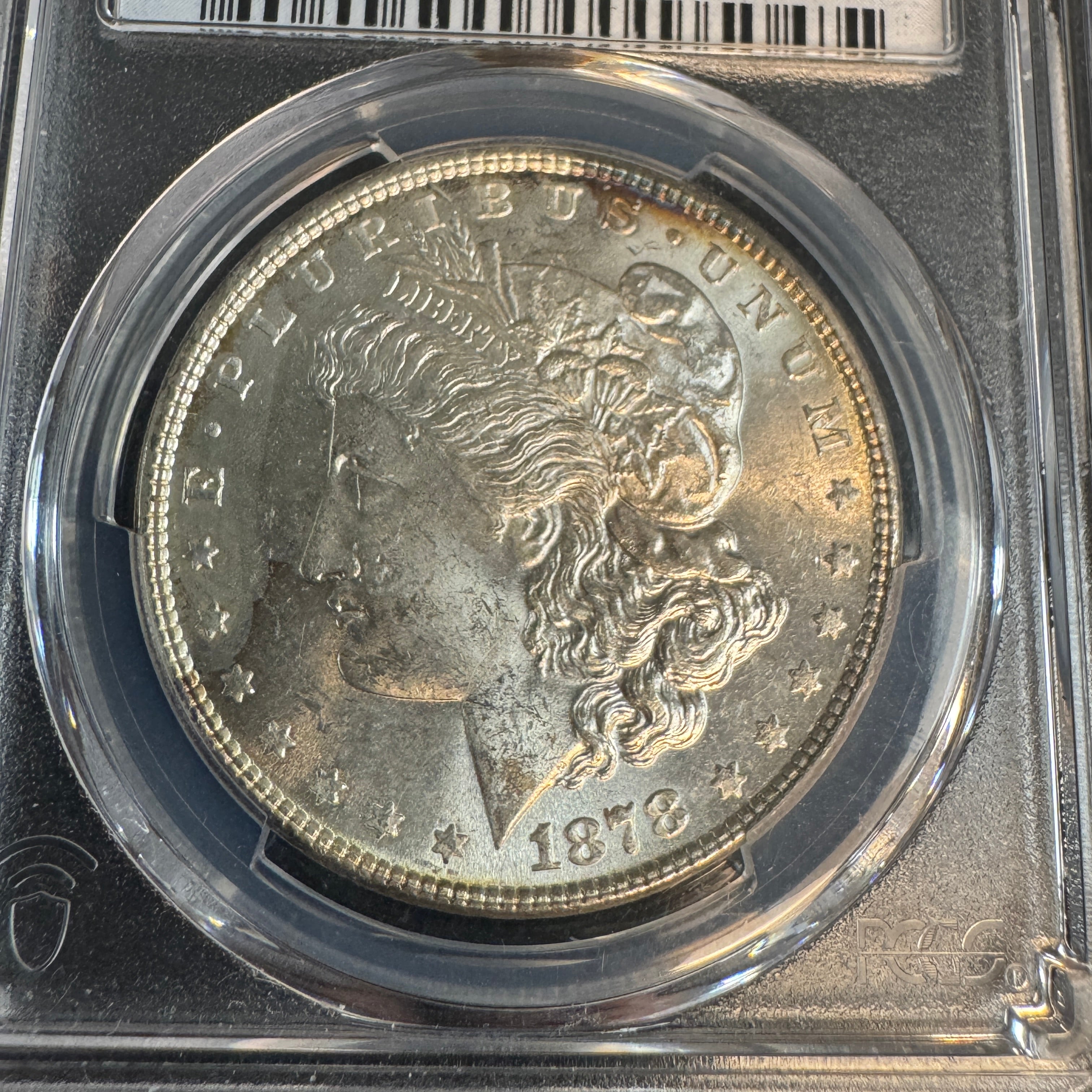 1878 7-TF (Rv of 1878) Morgan Silver Dollar, PCGS MS-62