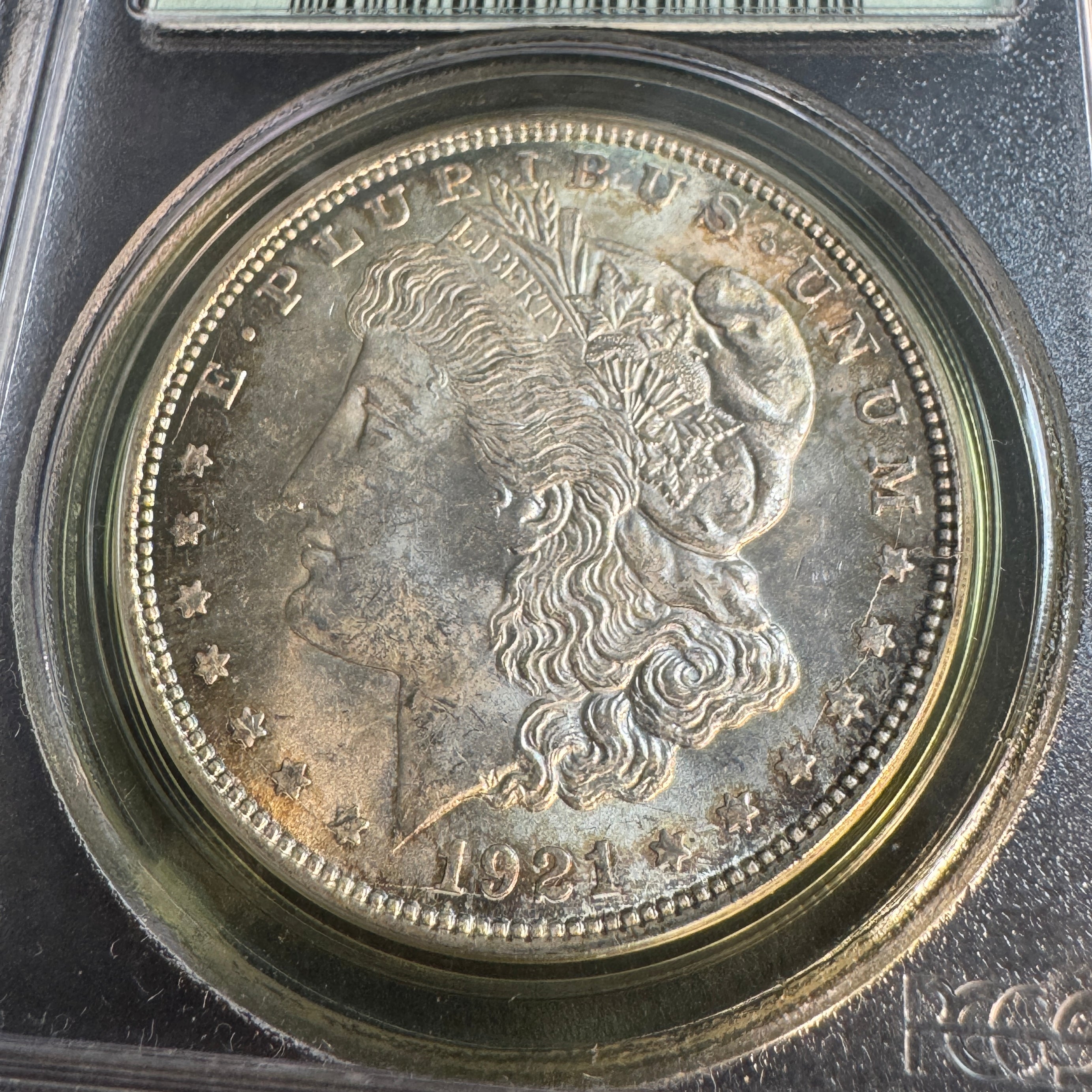 1921-D Morgan Silver Dollar US$1, PCGS MS-64