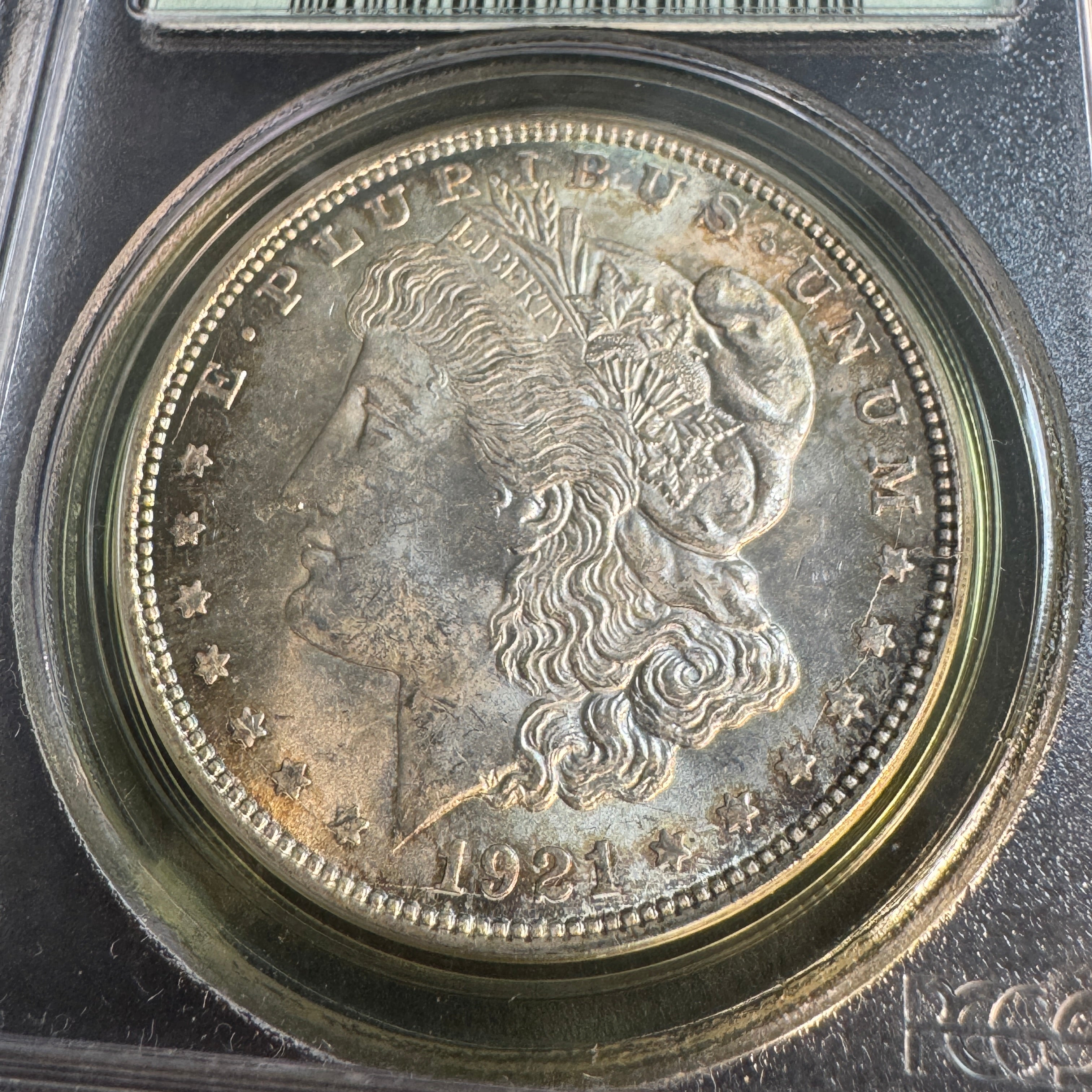 1921-D Morgan Silver Dollar US$1, PCGS MS-64