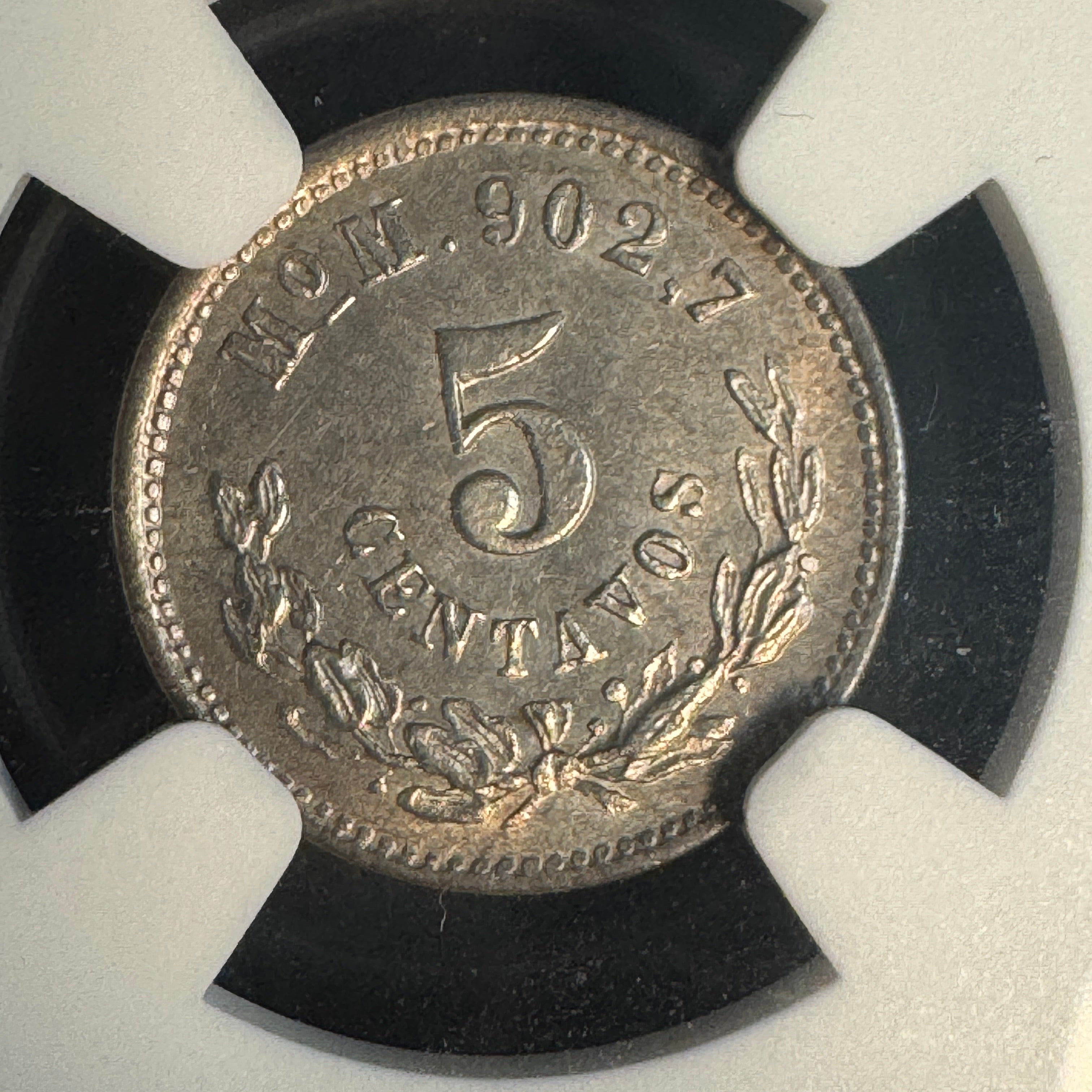 1894 Mo-M Mexico 5 Centavos silver, NGC MS-63 🇲🇽 Pop 2/1/1