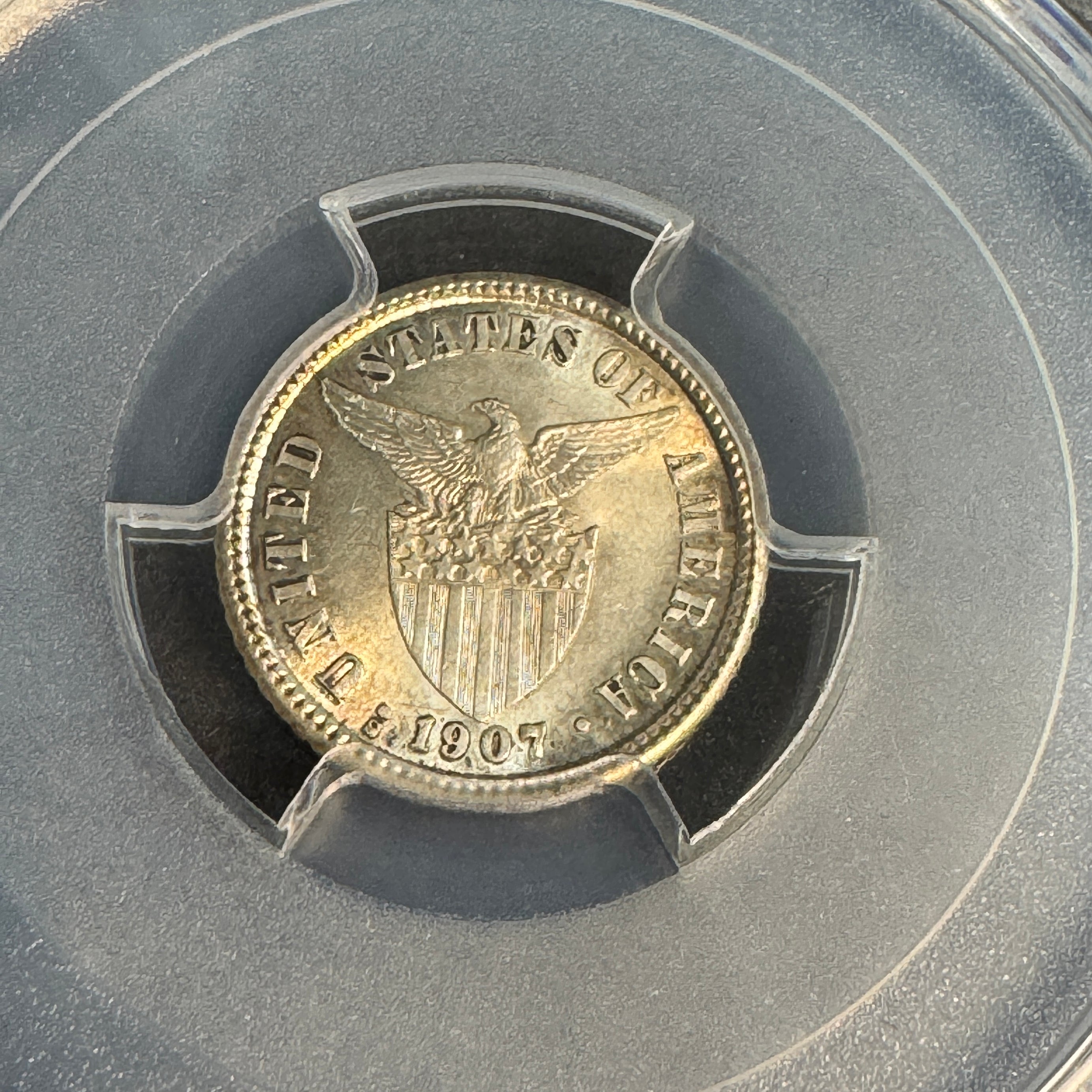 1907-S US Philippines 10 Centavos, PCGS MS-63