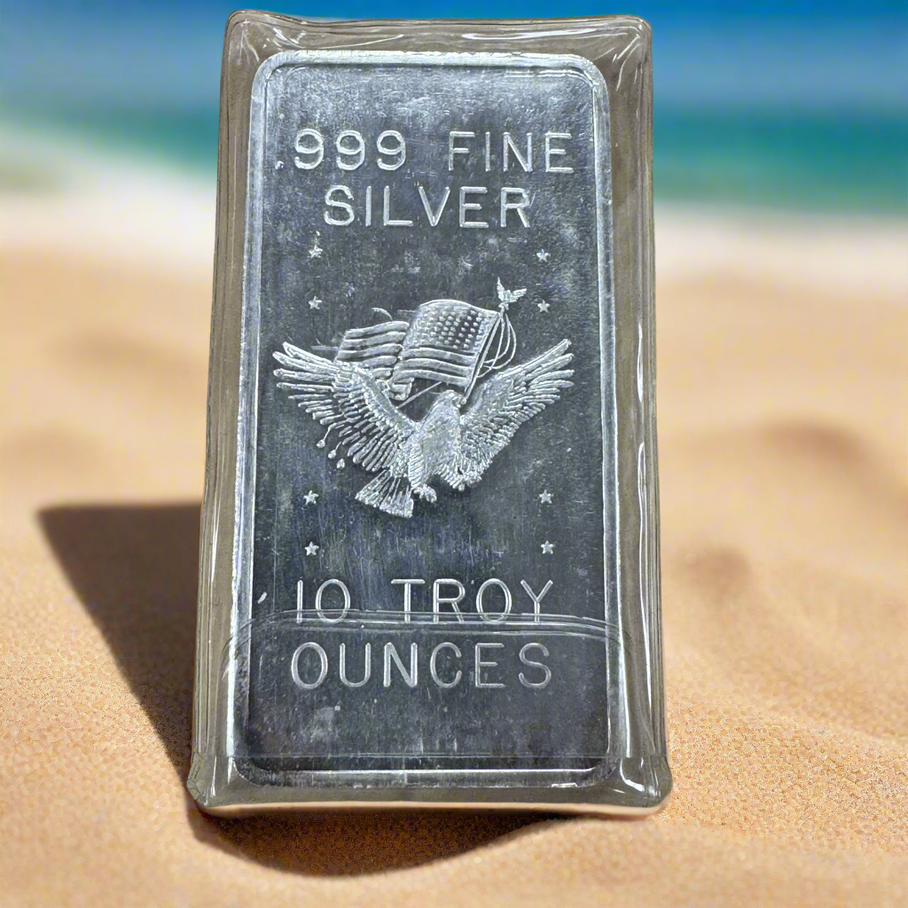 1981 US Strategic Stockpile Silver Bar, 10oz 999