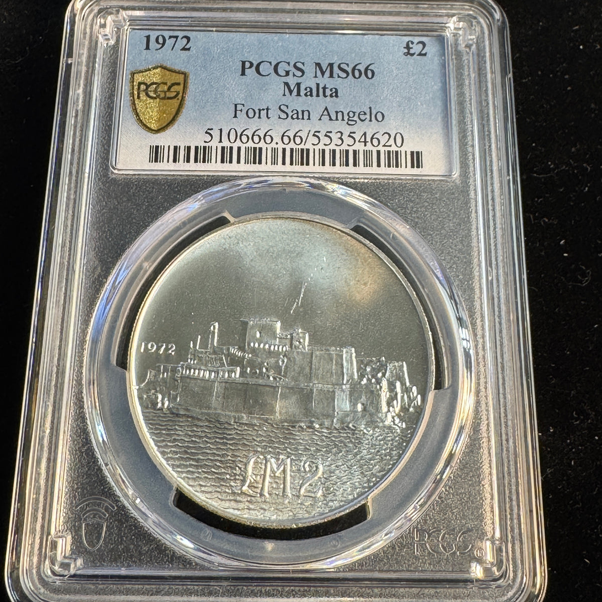 1972 Malta AR 2 Liri, Fort St Angelo, PCGS MS-66