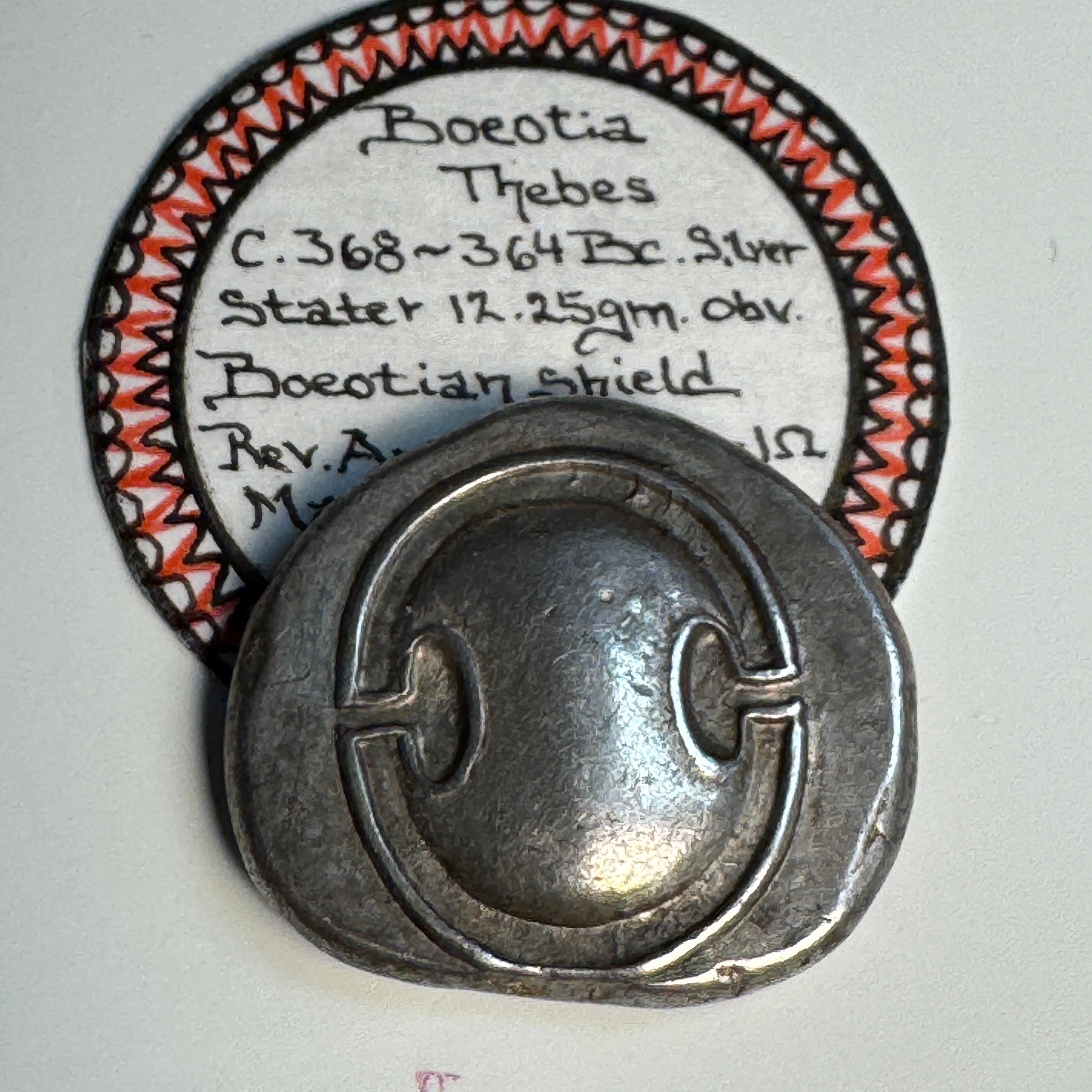 Thebes (368-364 BC) AR Stater, Boeotian Shield / Amphora, KΛ - IΩ, XF well struck