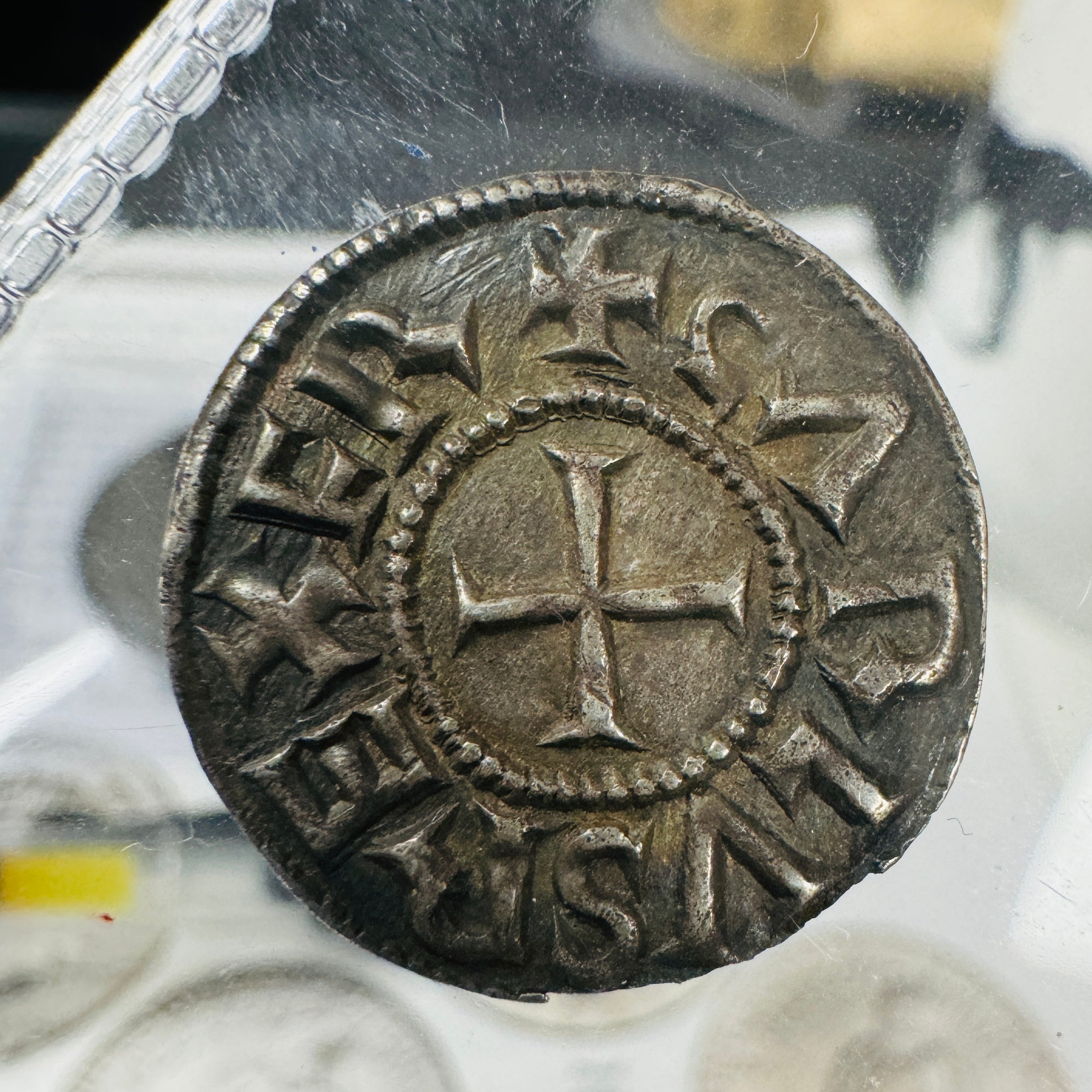 (768-814) AD Carolingian France AR Denier, Emperor Charlemagne, Melle Mint, MEC-923 👑