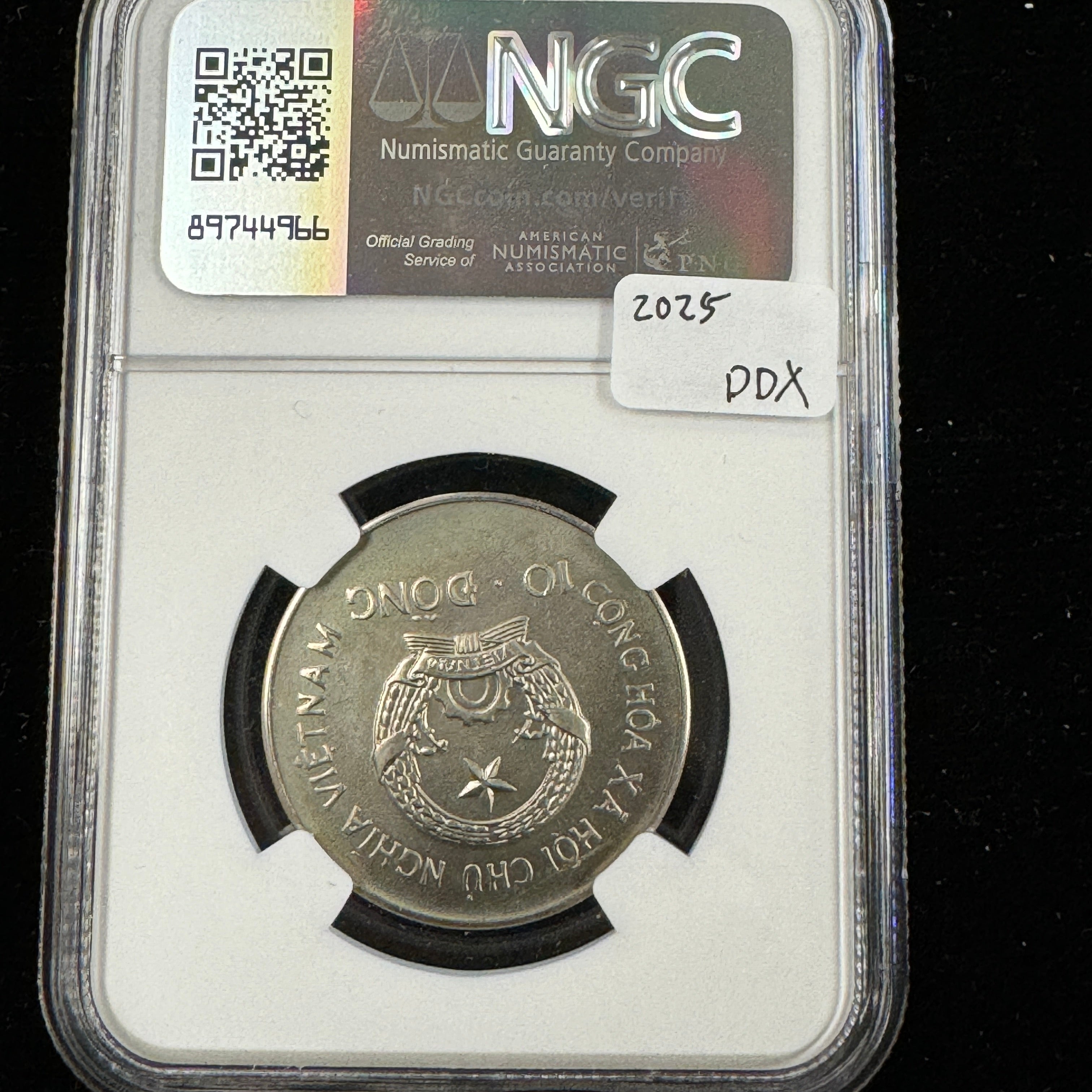 1989 Vietnam 10 Dong, World Football Leagues Italy, NGC MS-67, Pop 4/2